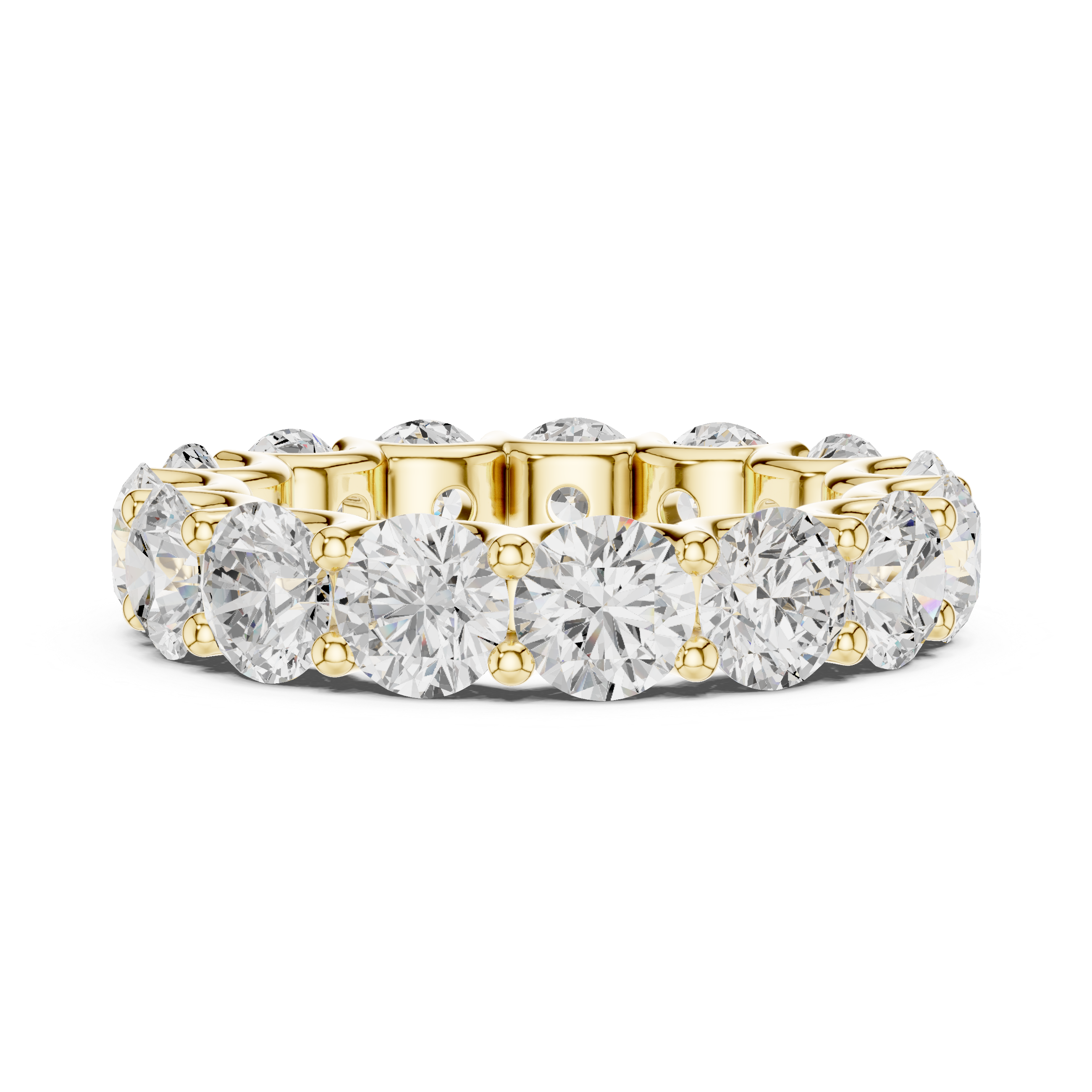 Round Diamond Eternity Wedding Band