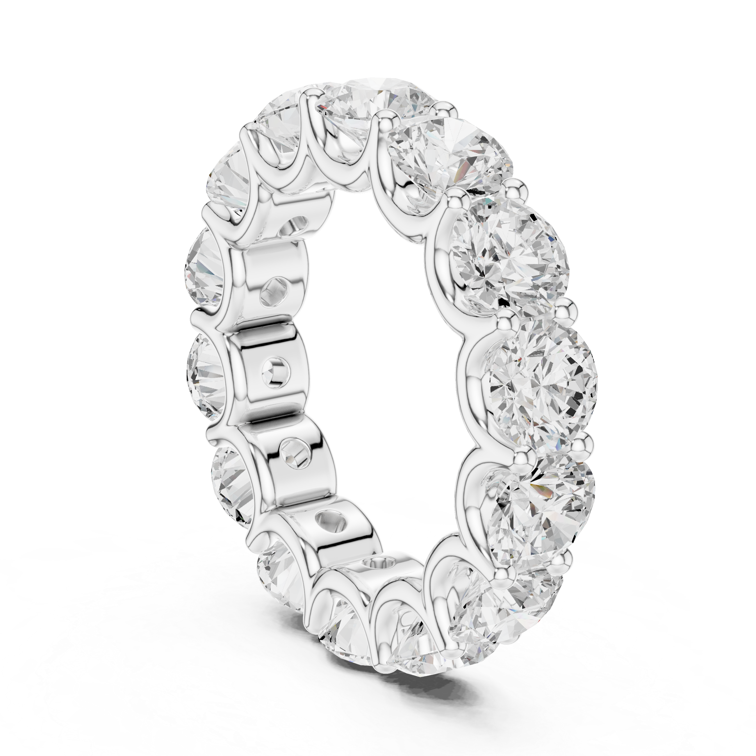 Round Diamond Eternity Wedding Band