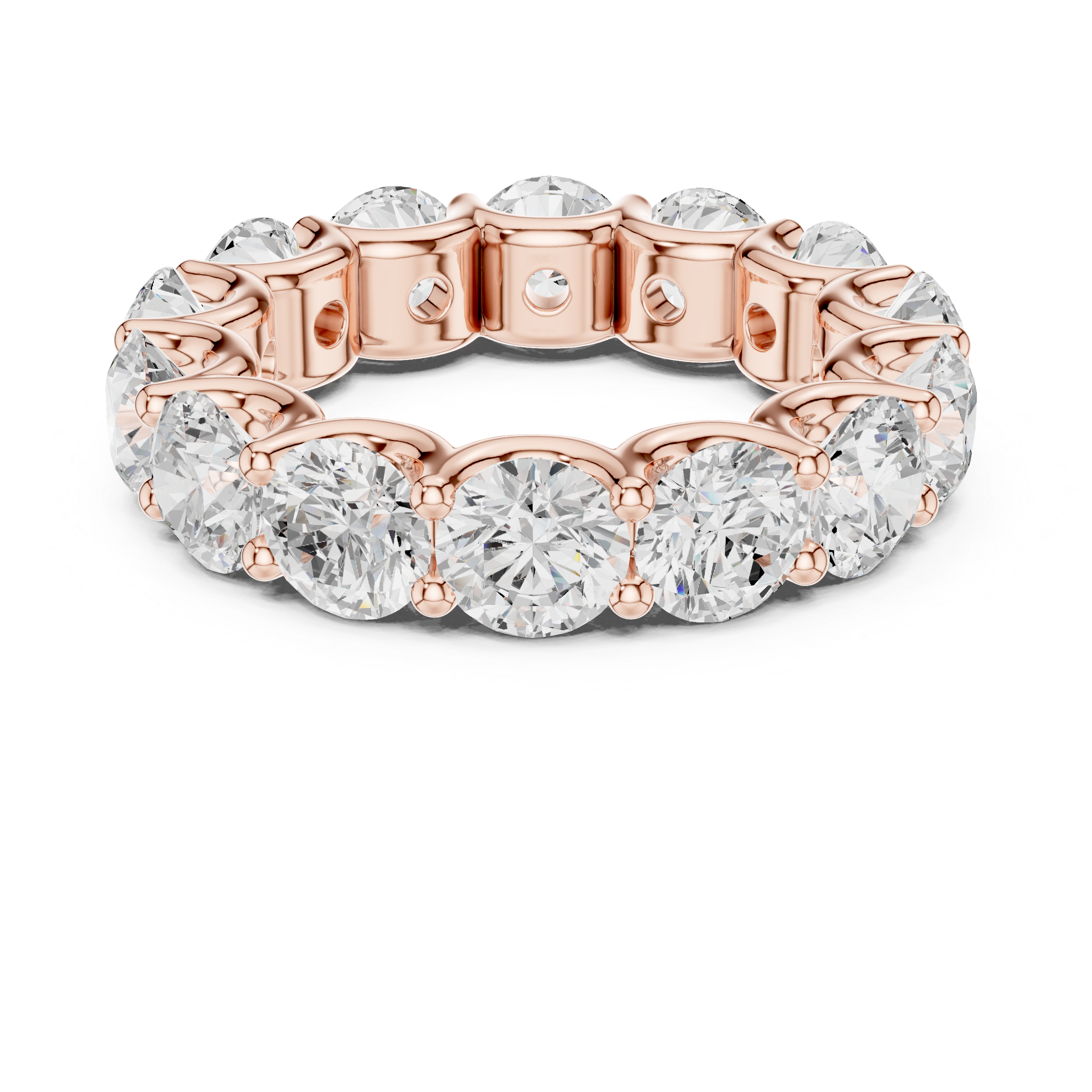 Round Diamond Eternity Wedding Band