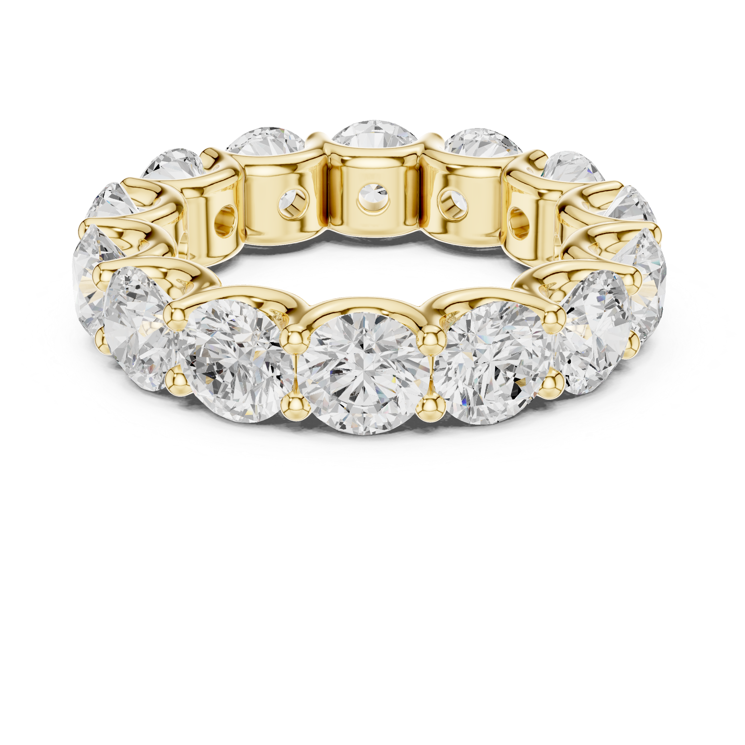 Round Diamond Eternity Wedding Band