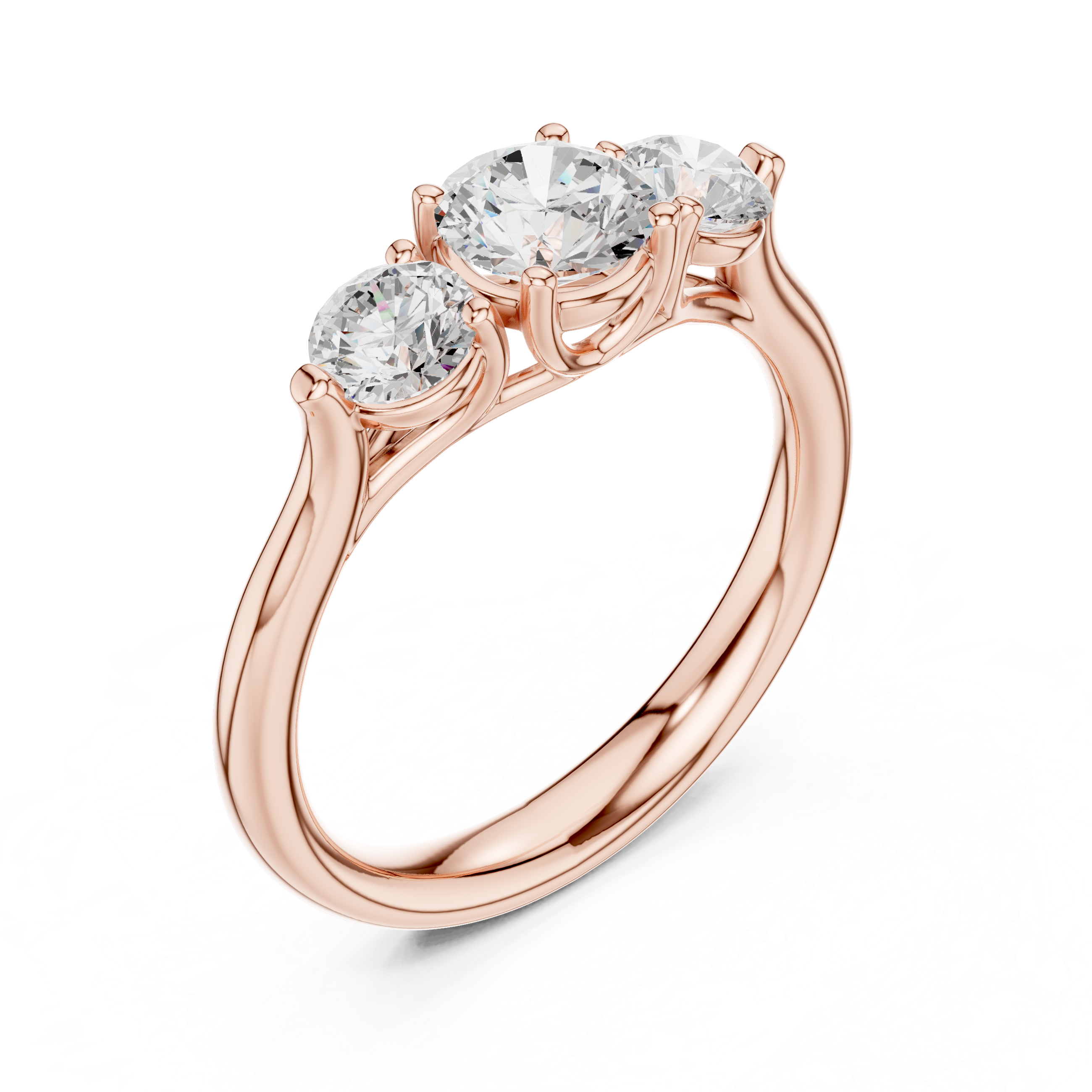 Classic Three Stone Diamond Engagement Ring