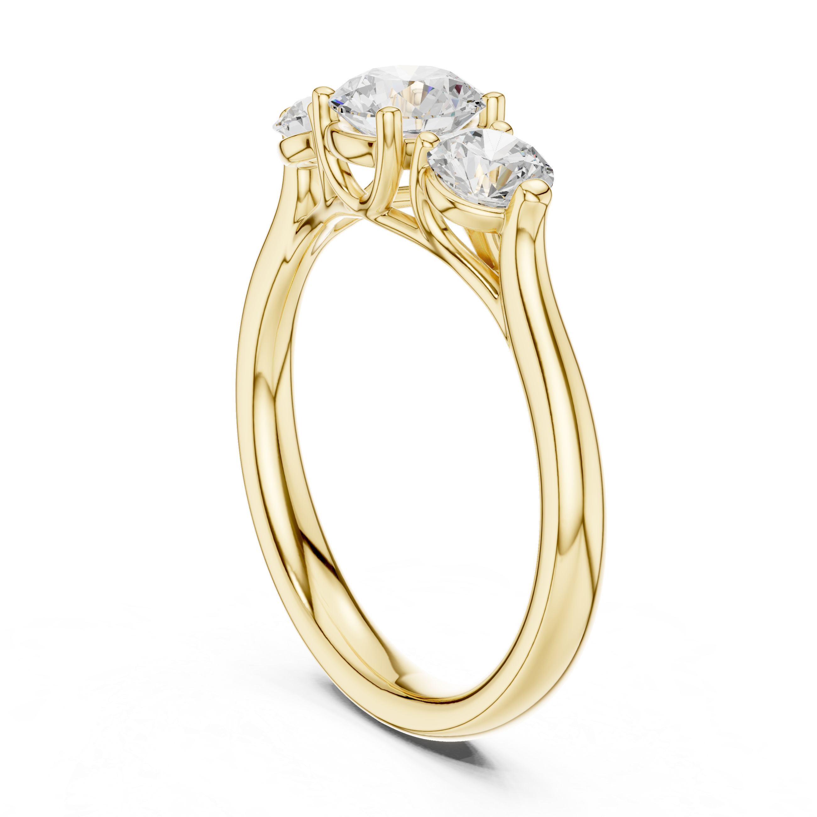 Classic Three Stone Diamond Engagement Ring