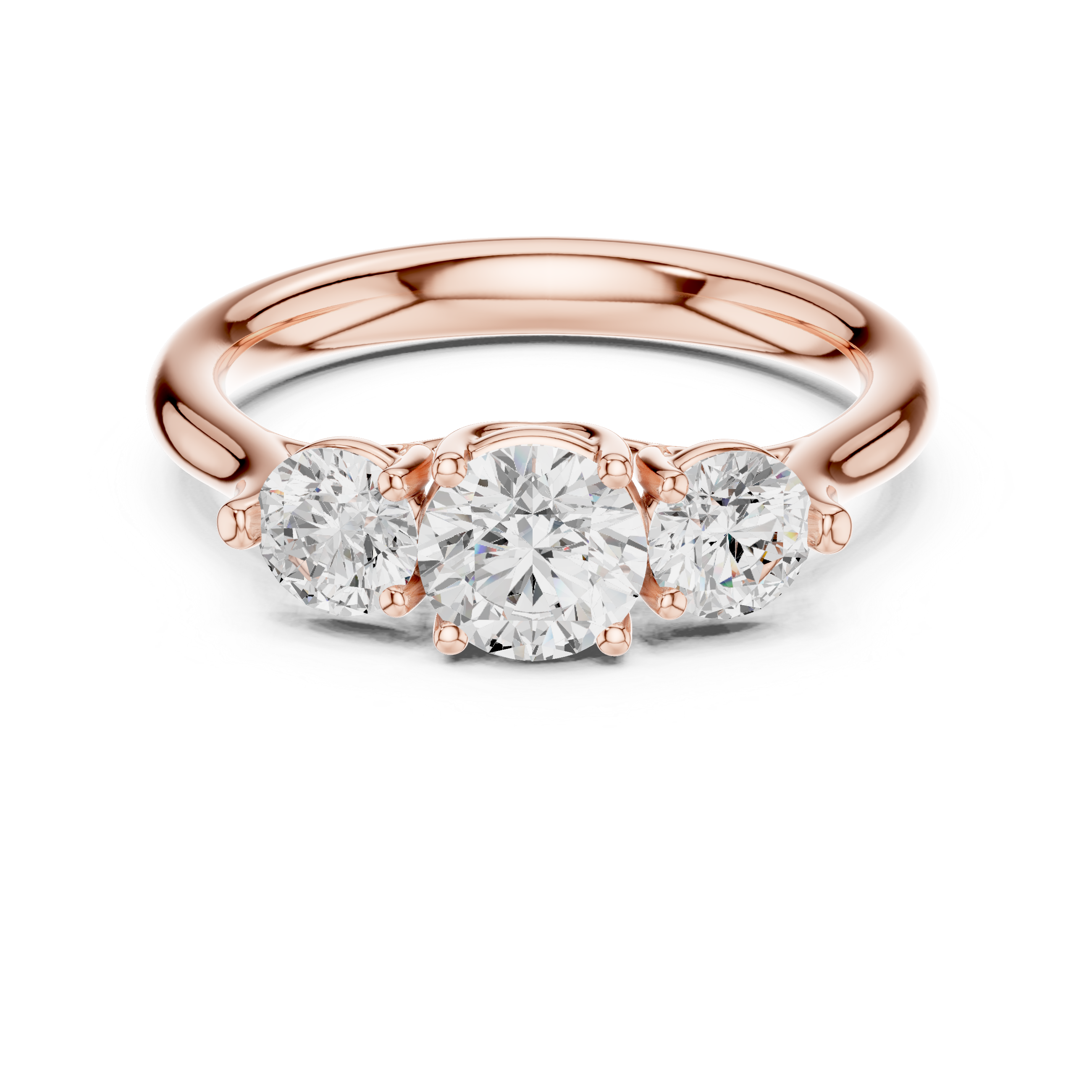 Classic Three Stone Diamond Engagement Ring