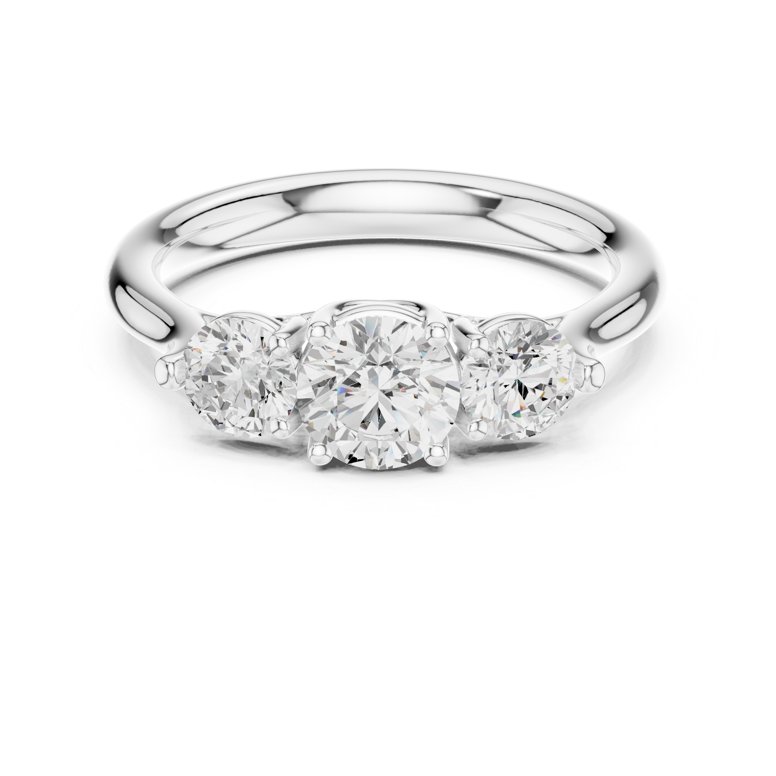Classic Three Stone Diamond Engagement Ring
