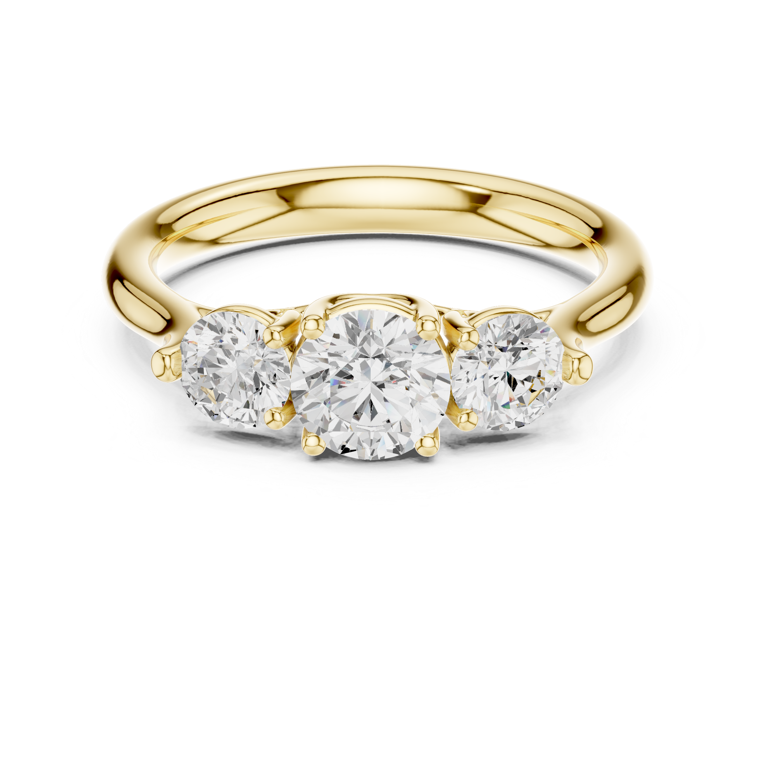 Classic Three Stone Diamond Engagement Ring