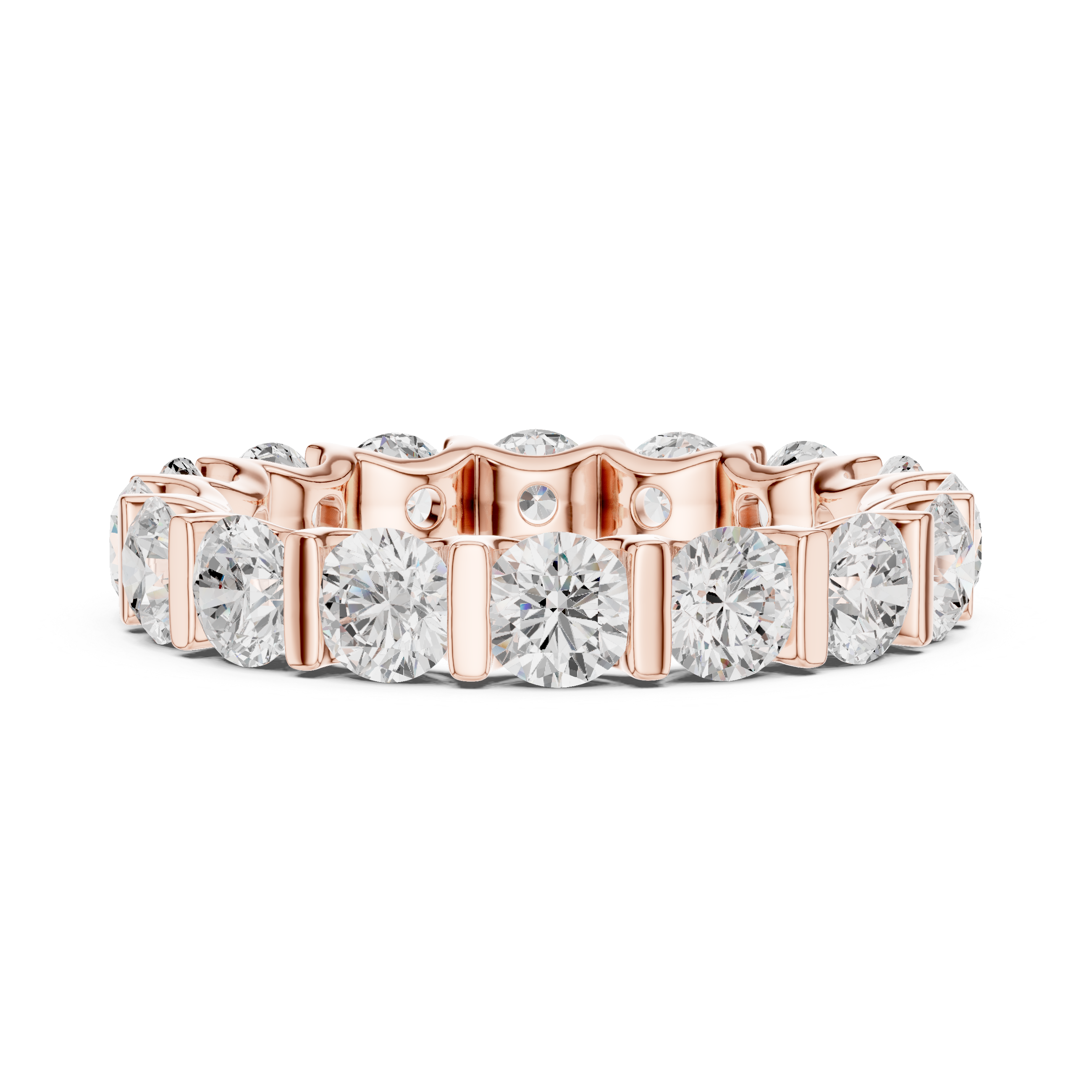 Round Diamond Eternity Wedding Band