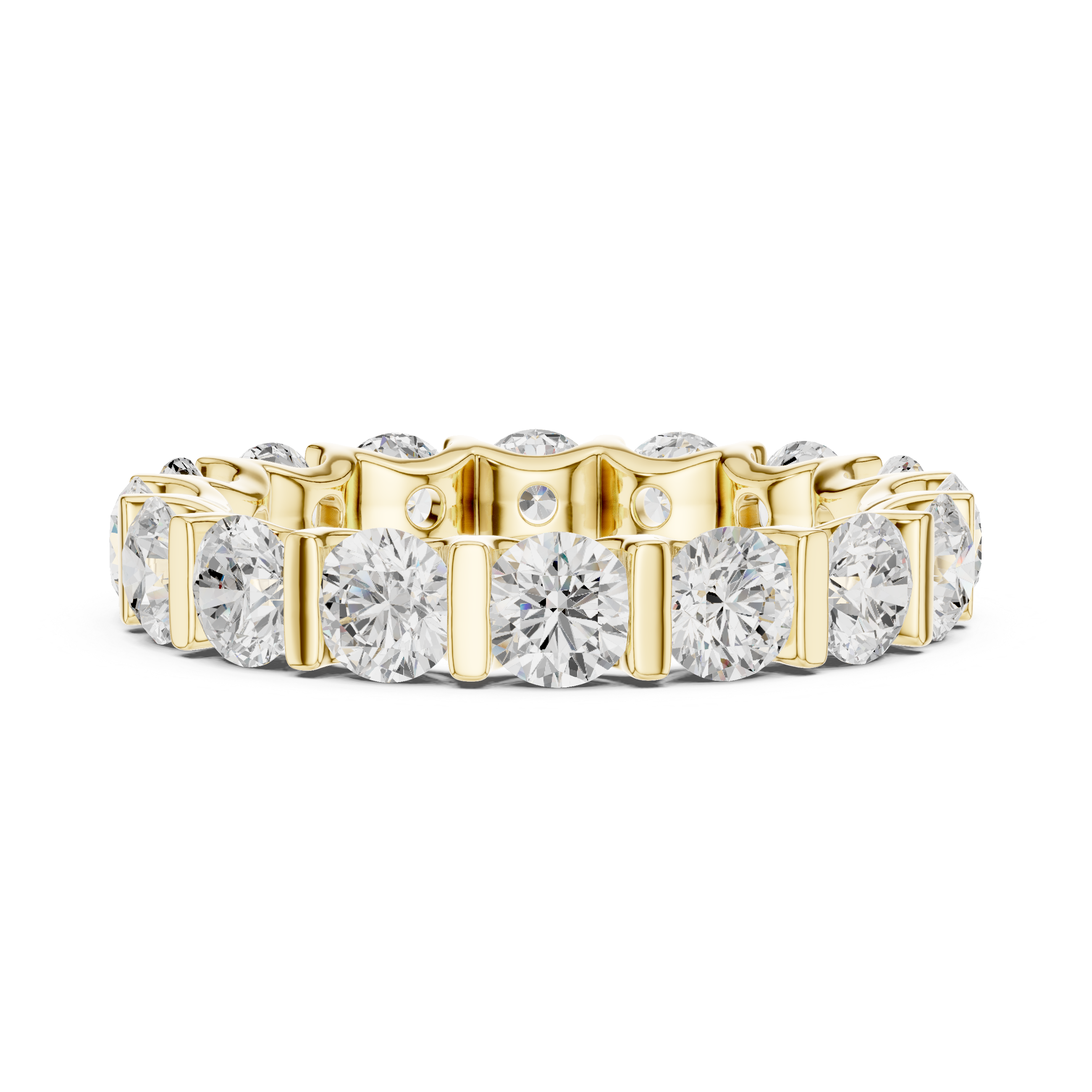 Round Diamond Eternity Wedding Band