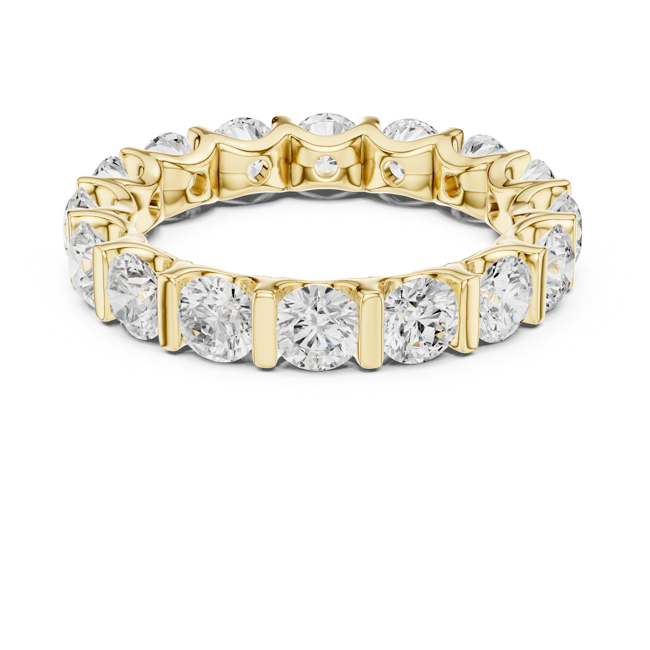Round Diamond Eternity Wedding Band