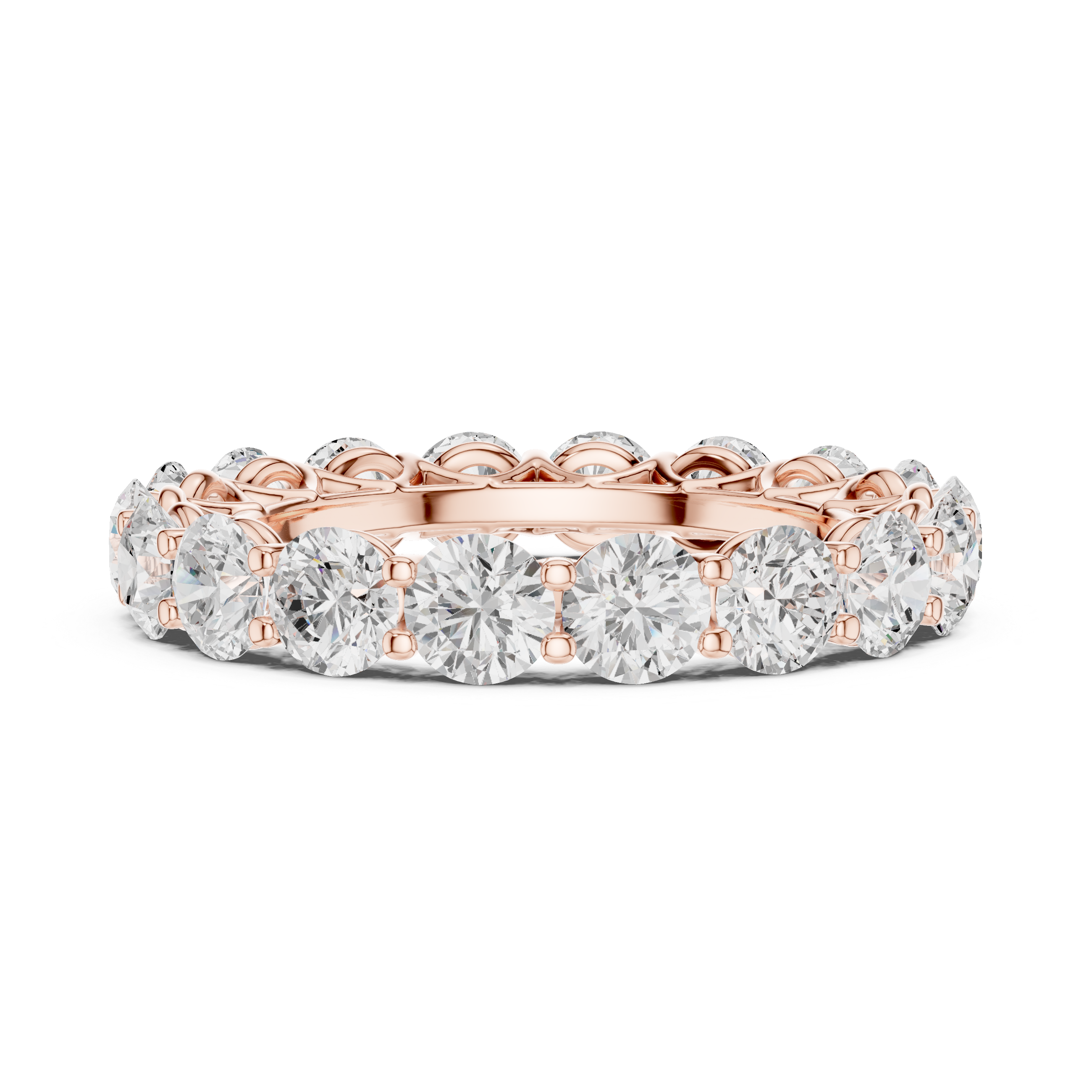 Round Diamond Eternity Wedding Band