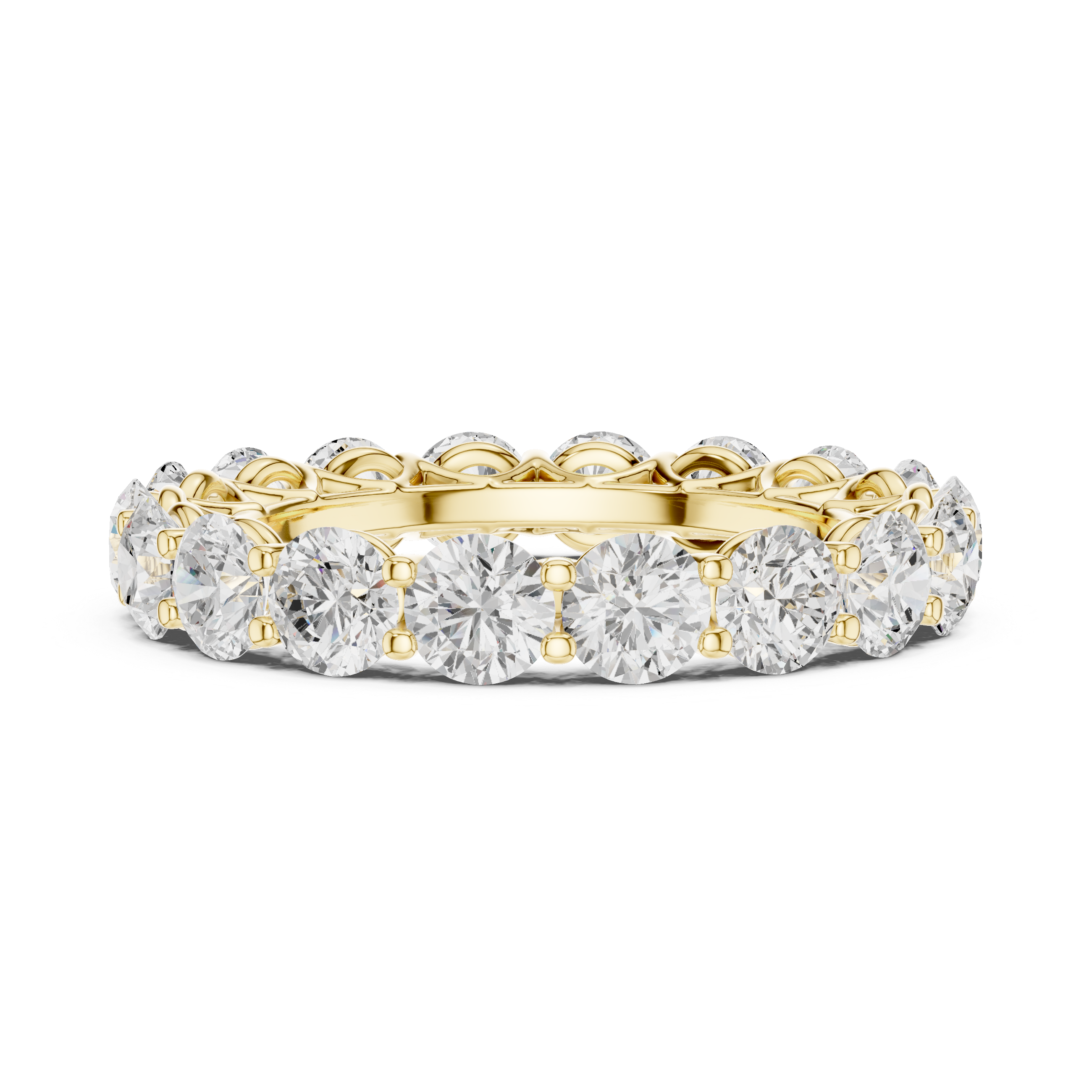 Round Diamond Eternity Wedding Band