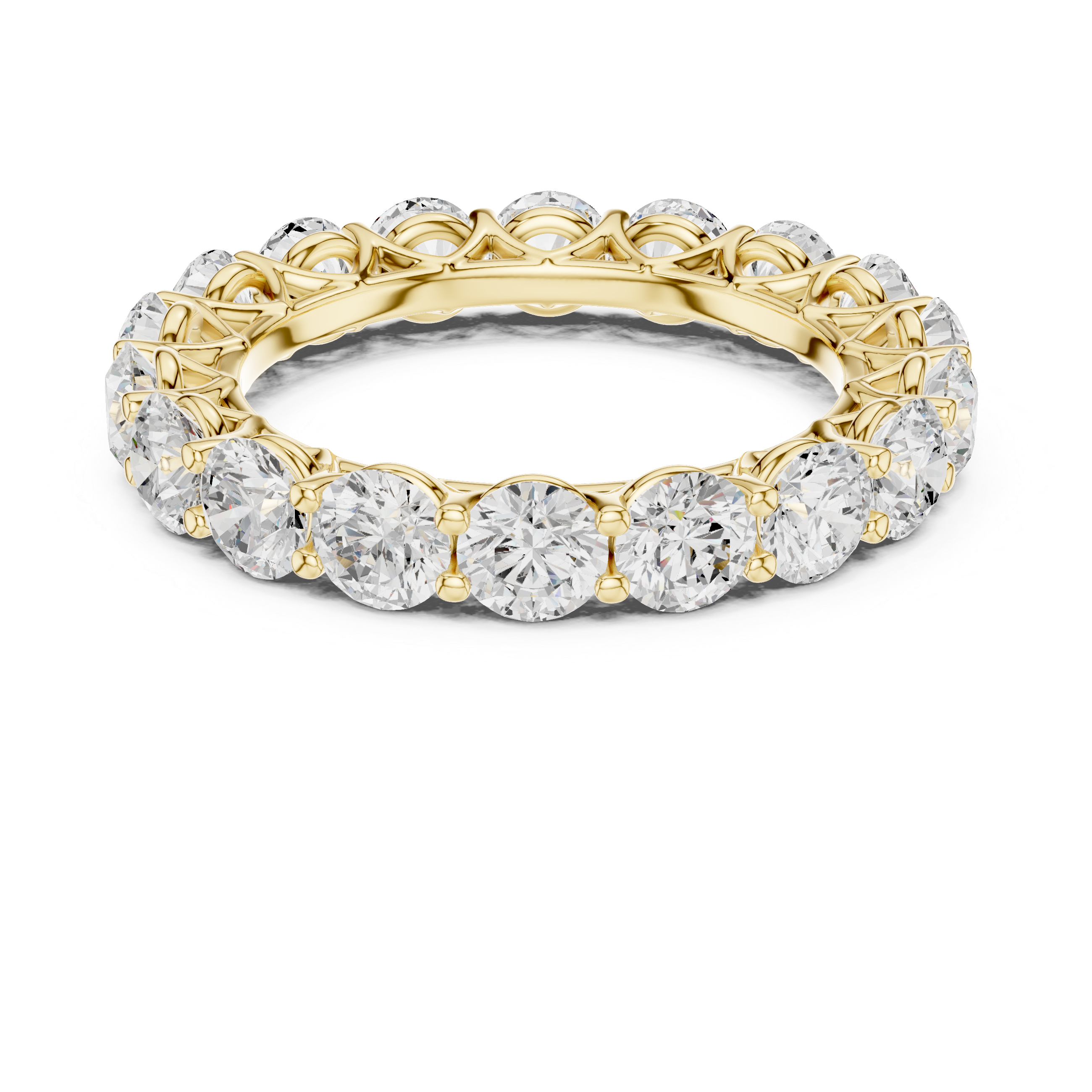 Round Diamond Eternity Wedding Band