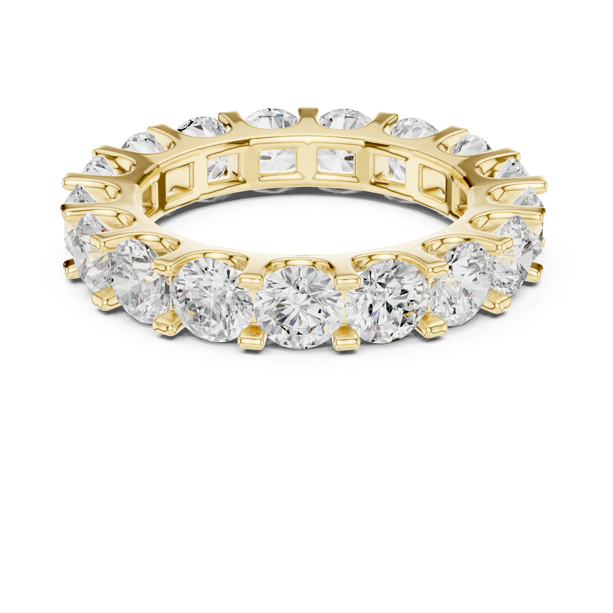 Round Diamond Eternity Wedding Band