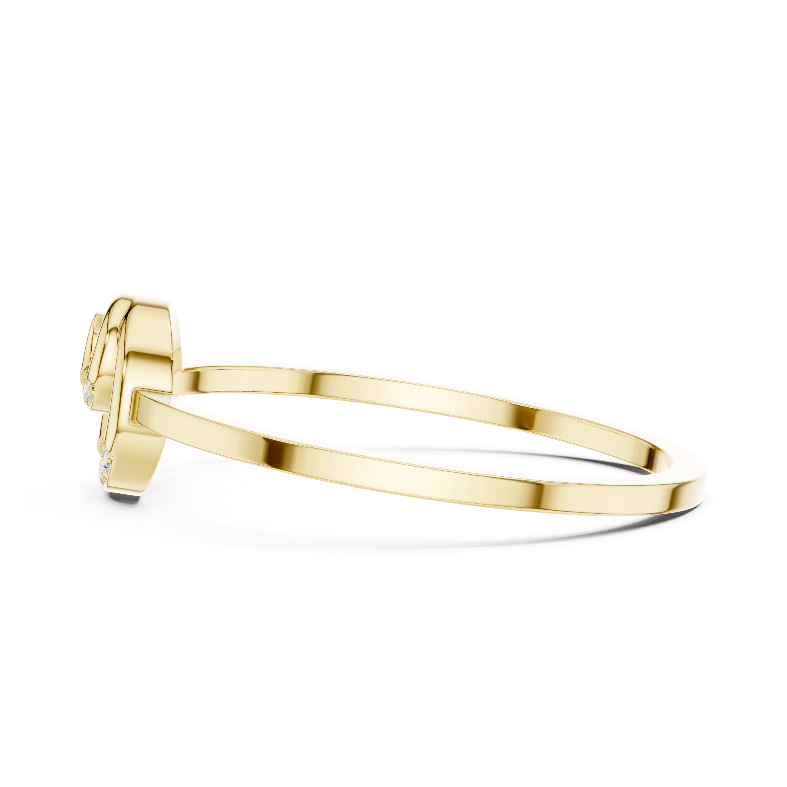 Minimalist Diamond Spiral Ring