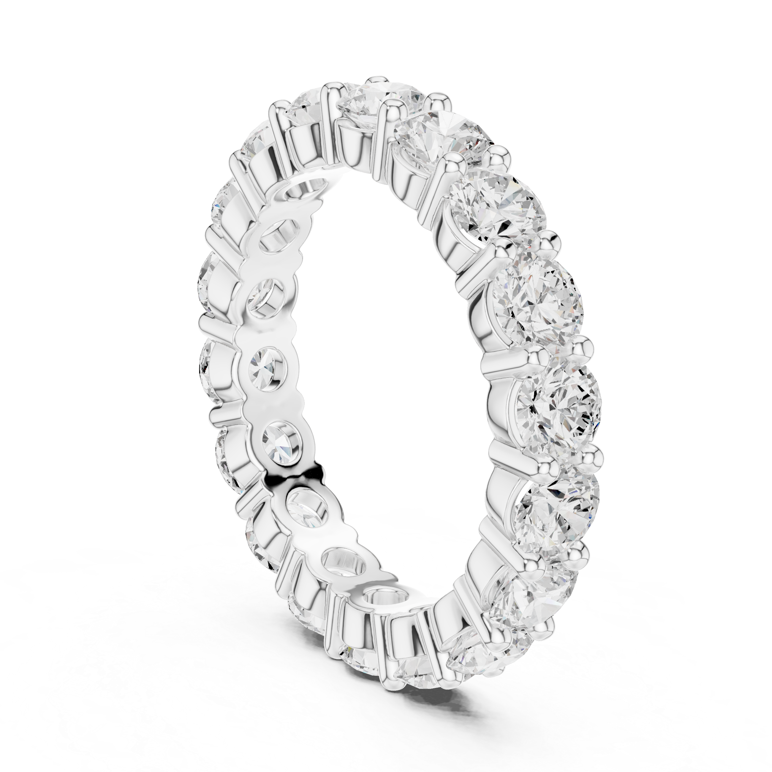 Round Diamond Eternity Wedding Band