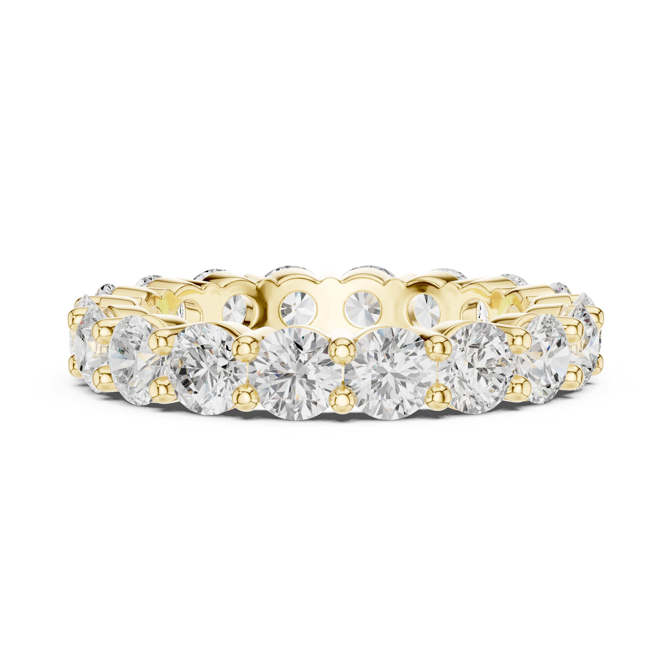 Round Diamond Eternity Wedding Band