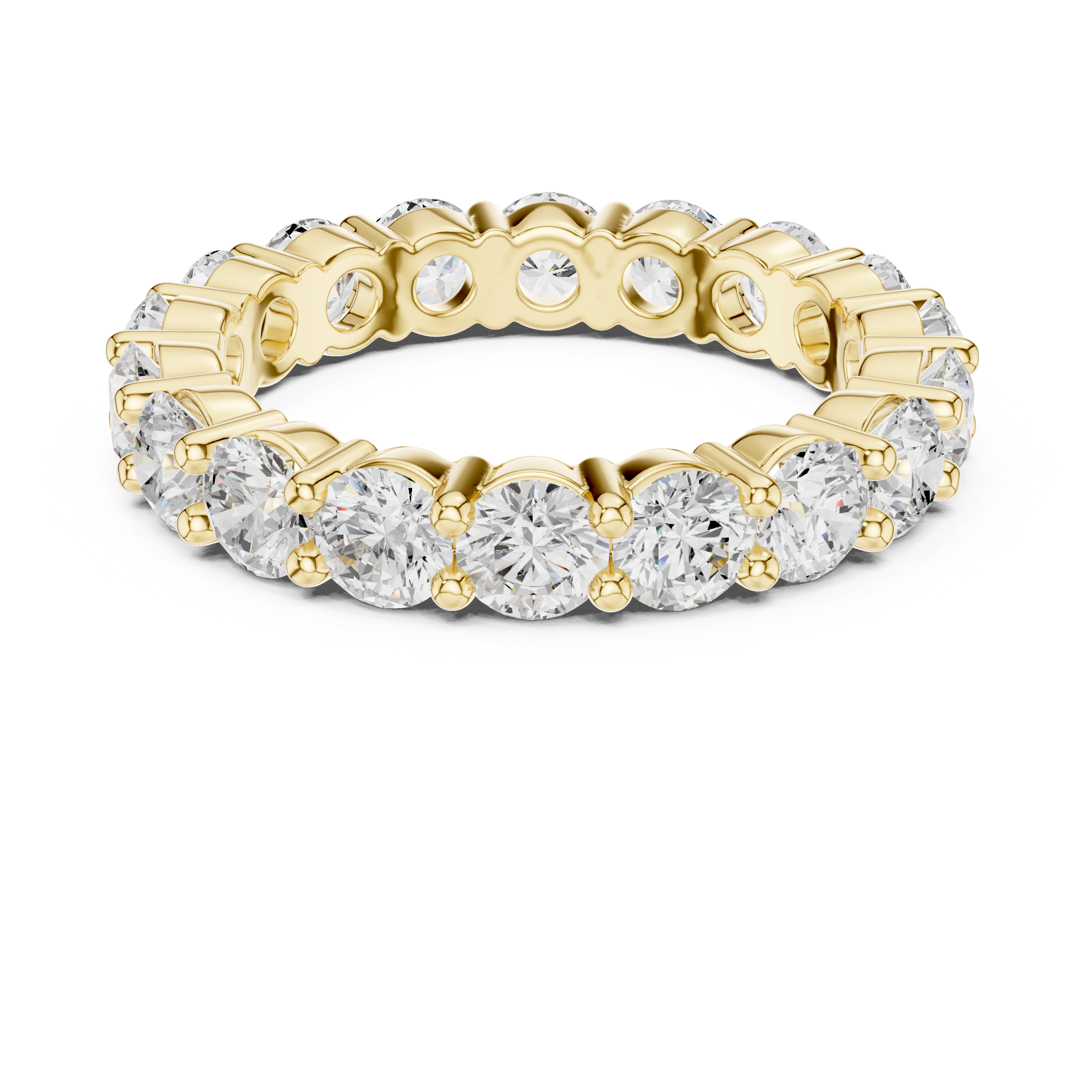 Round Diamond Eternity Wedding Band