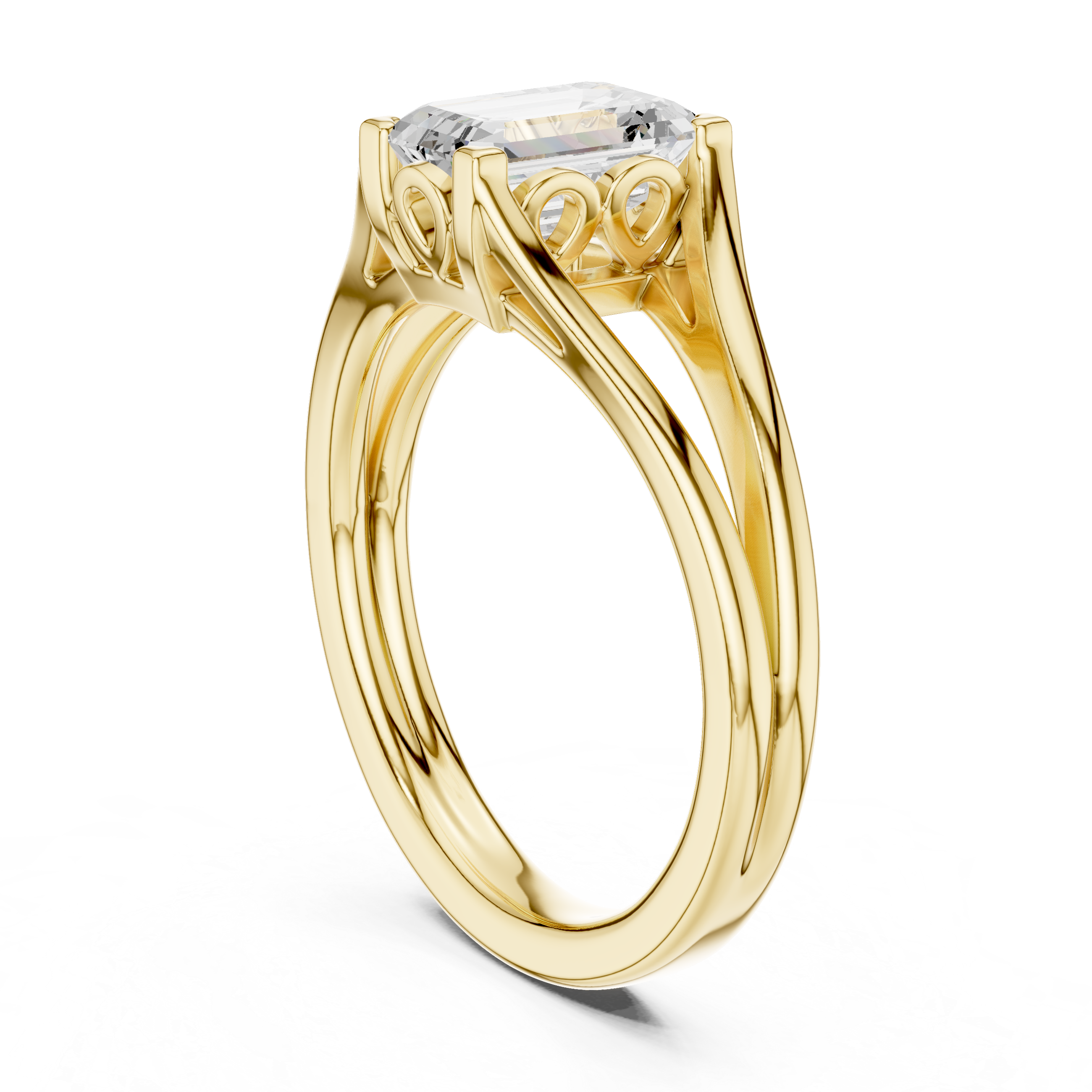 Radiant Cut Solitaire Engagement Ring