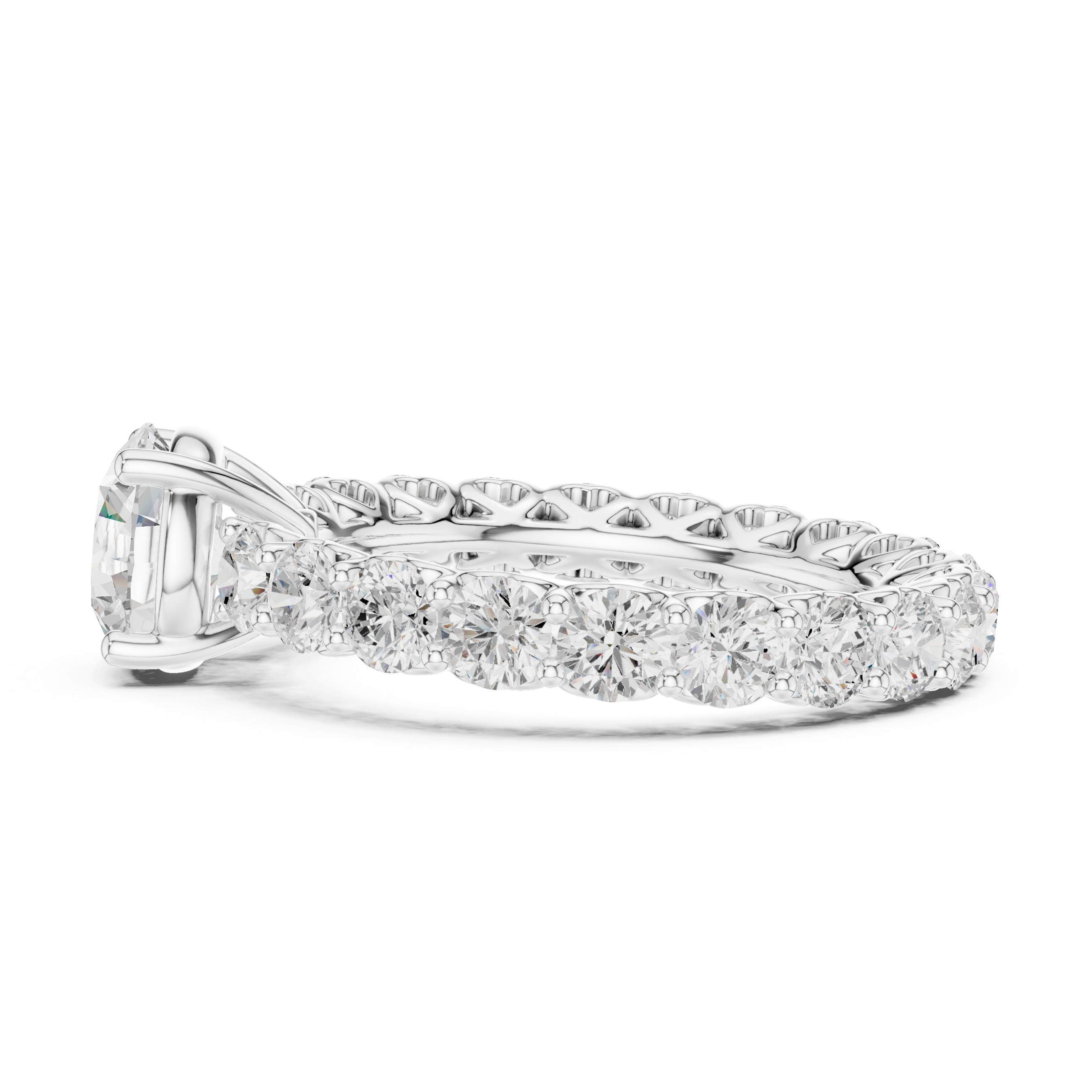 Round Diamond Hidden Heart Engagement Ring