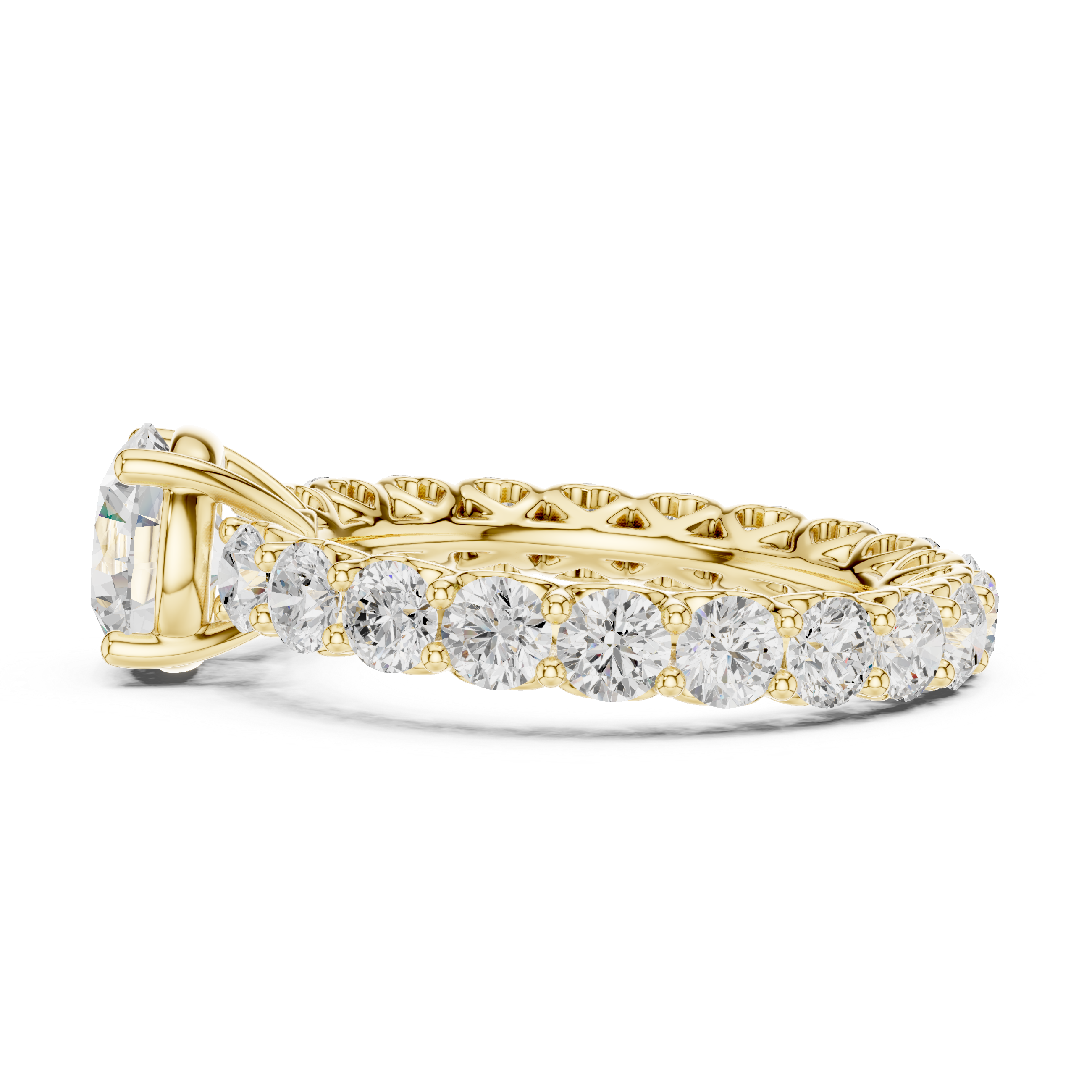 Round Diamond Hidden Heart Engagement Ring