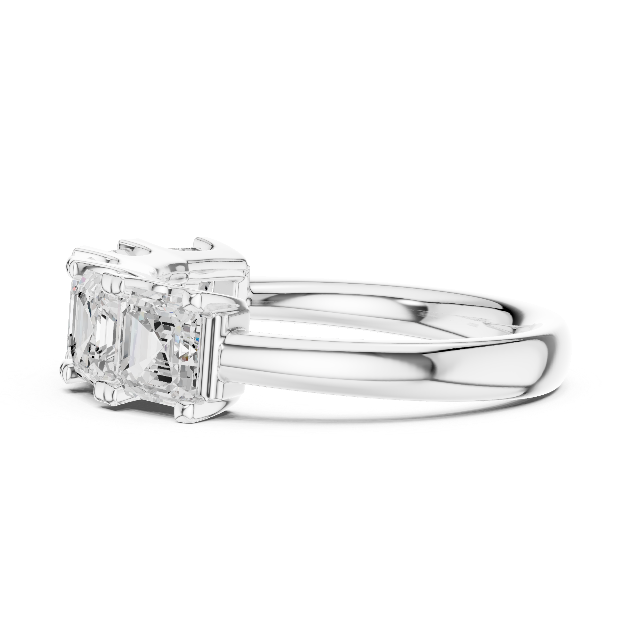 Asscher Cut Five Stone Diamond Ring