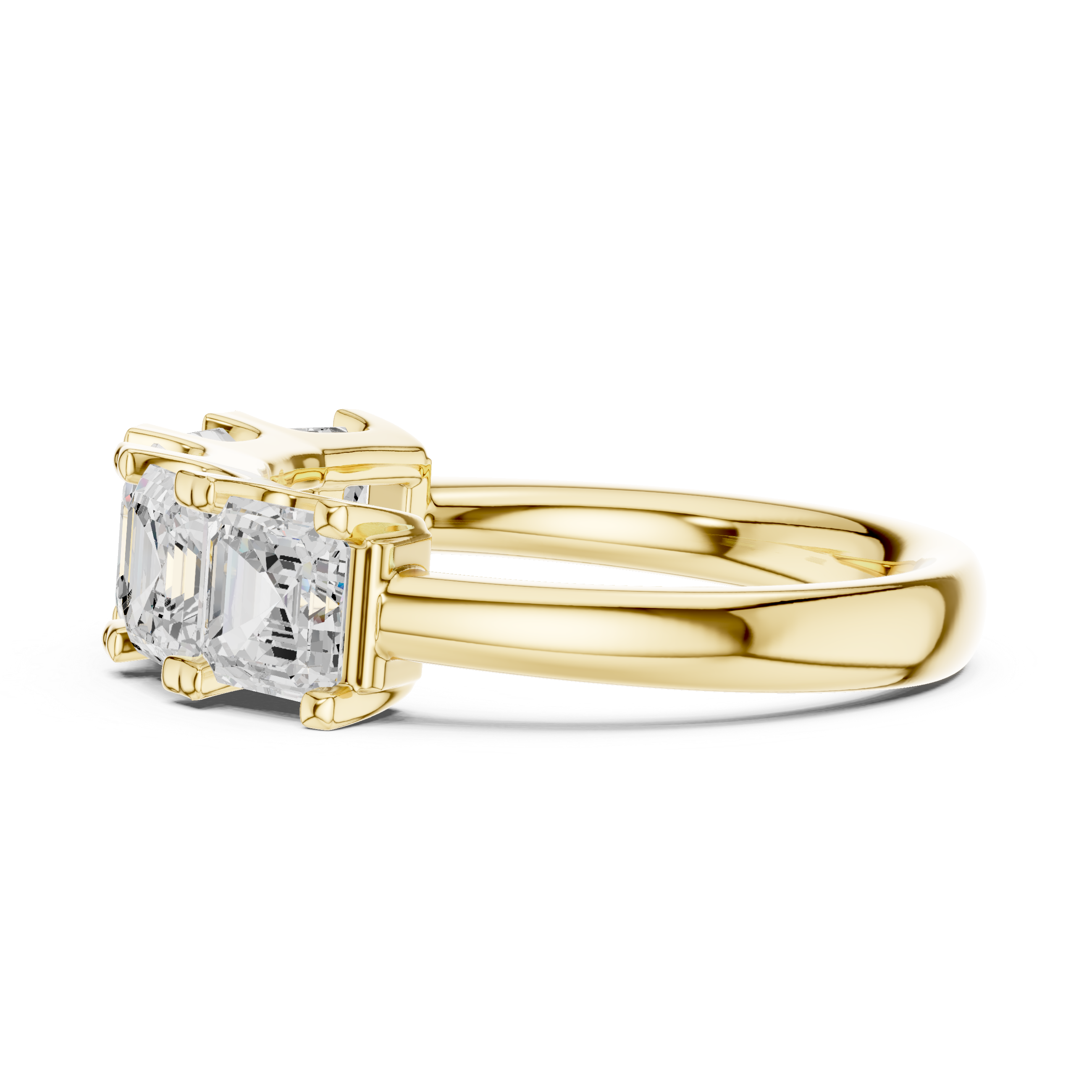 Asscher Cut Five Stone Diamond Ring