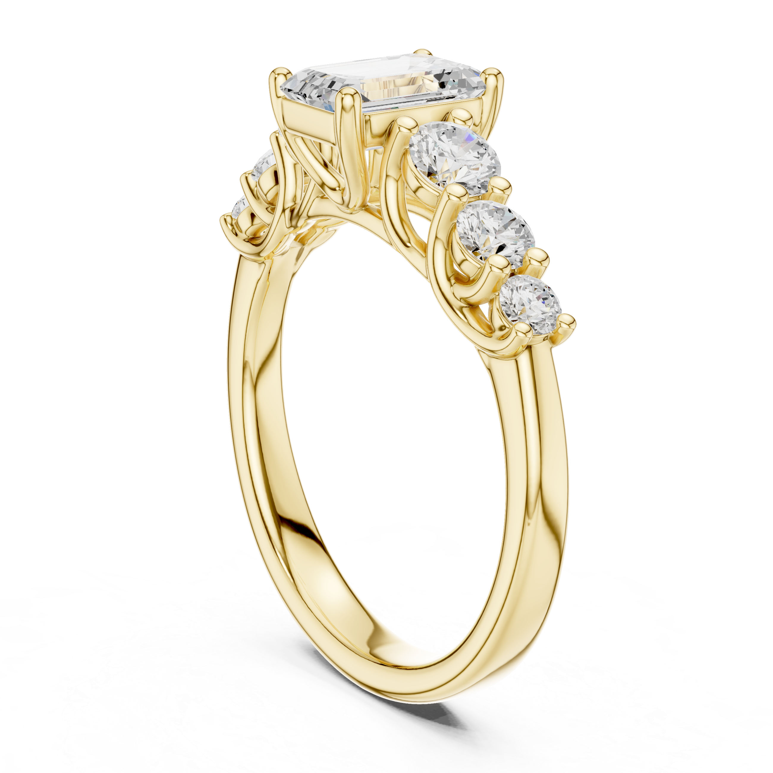 Emerald Cut Diamond Engagement Ring