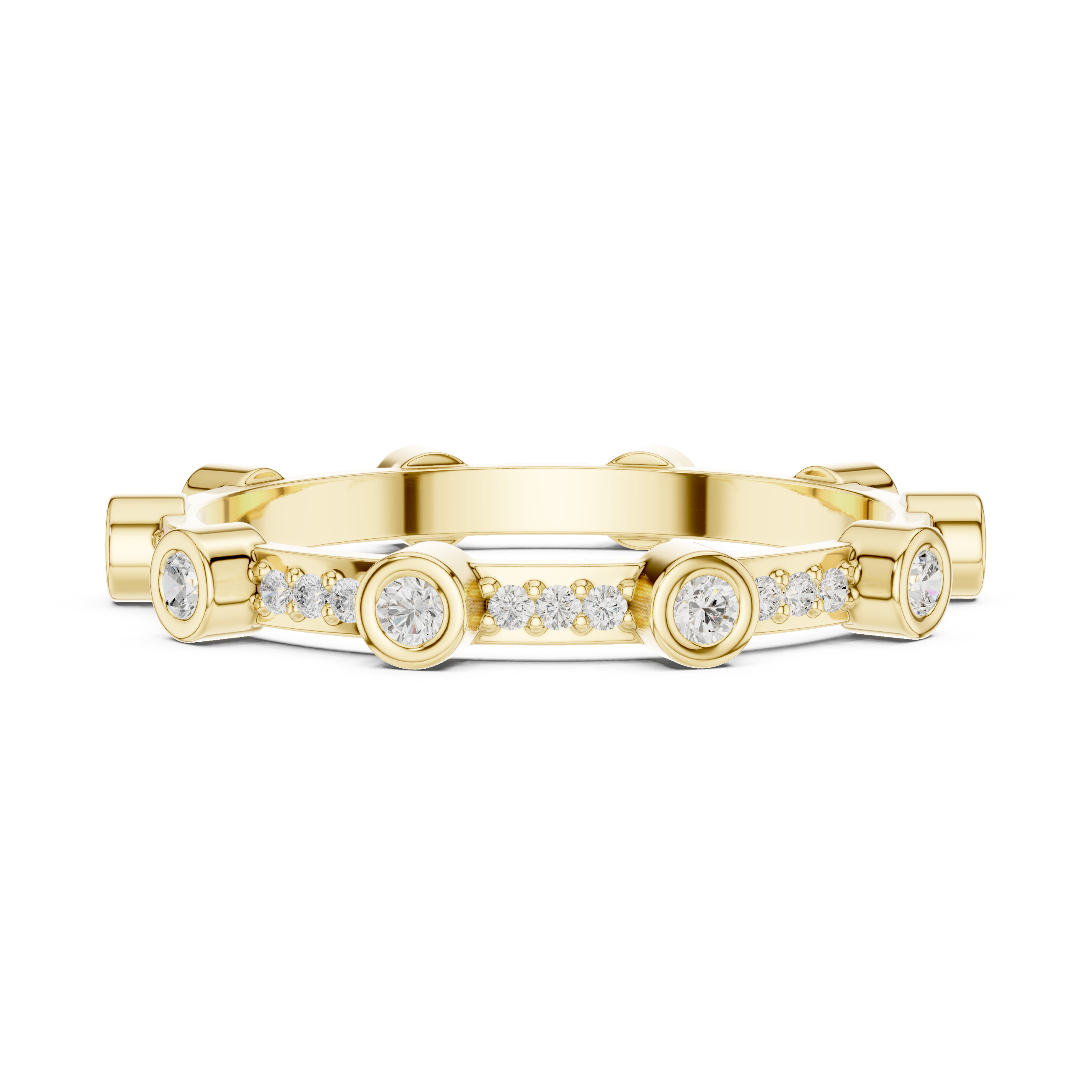 Bezel Diamond Eternity Wedding Band