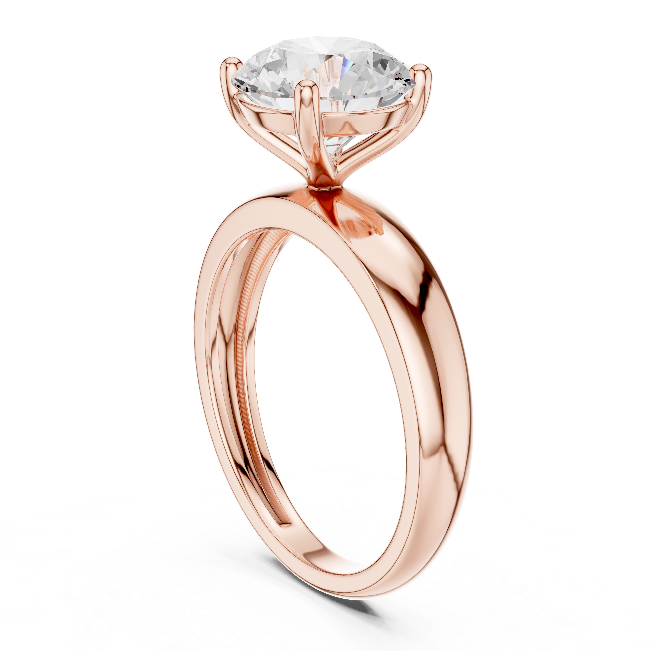 Classic Round Solitaire Diamond Engagement Ring