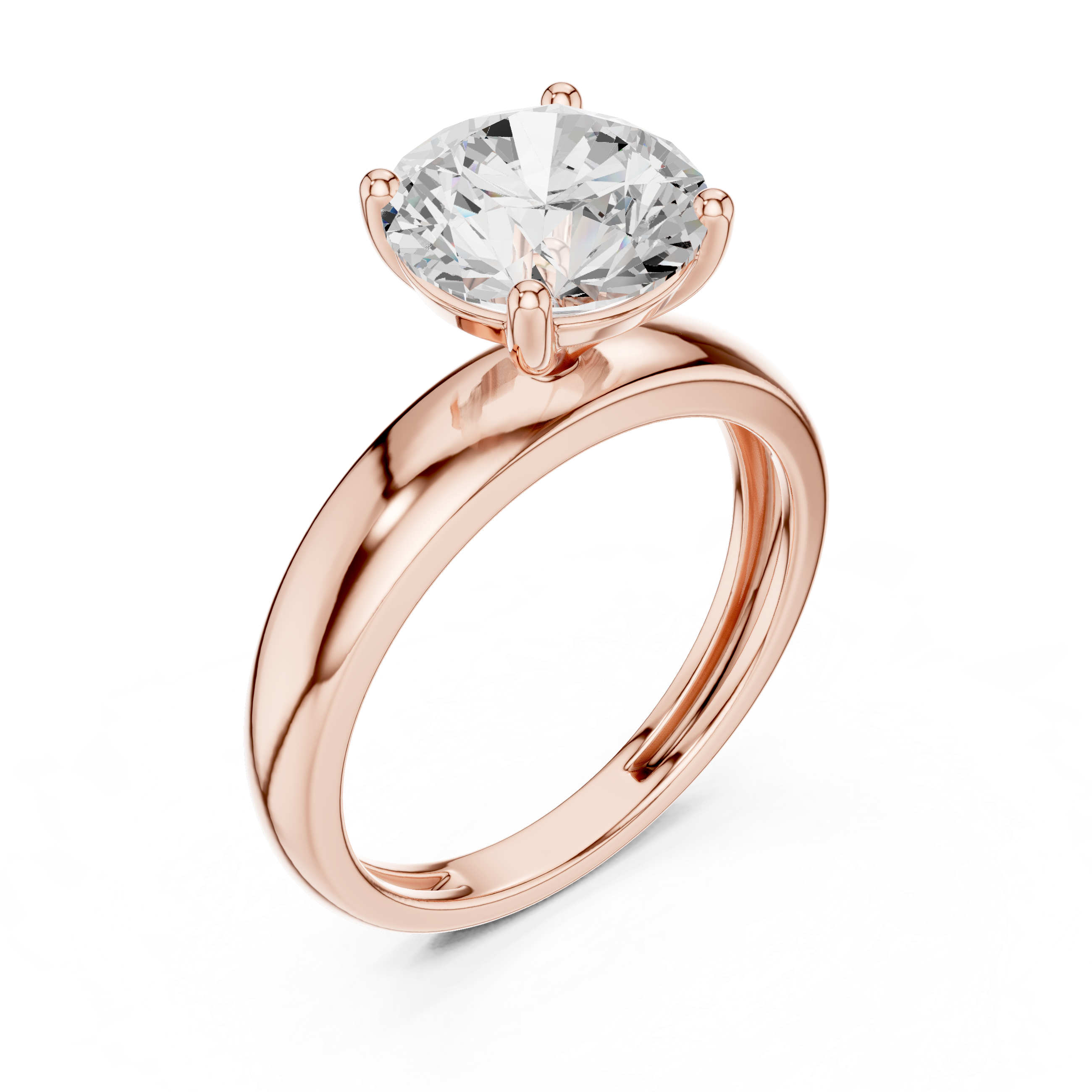 Classic Round Solitaire Diamond Engagement Ring
