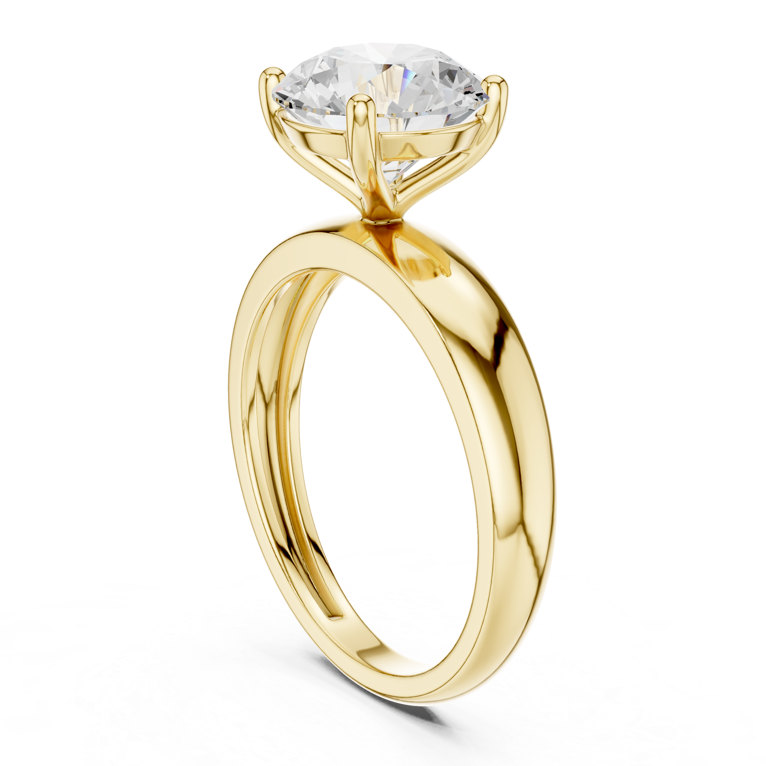 Classic Round Solitaire Diamond Engagement Ring
