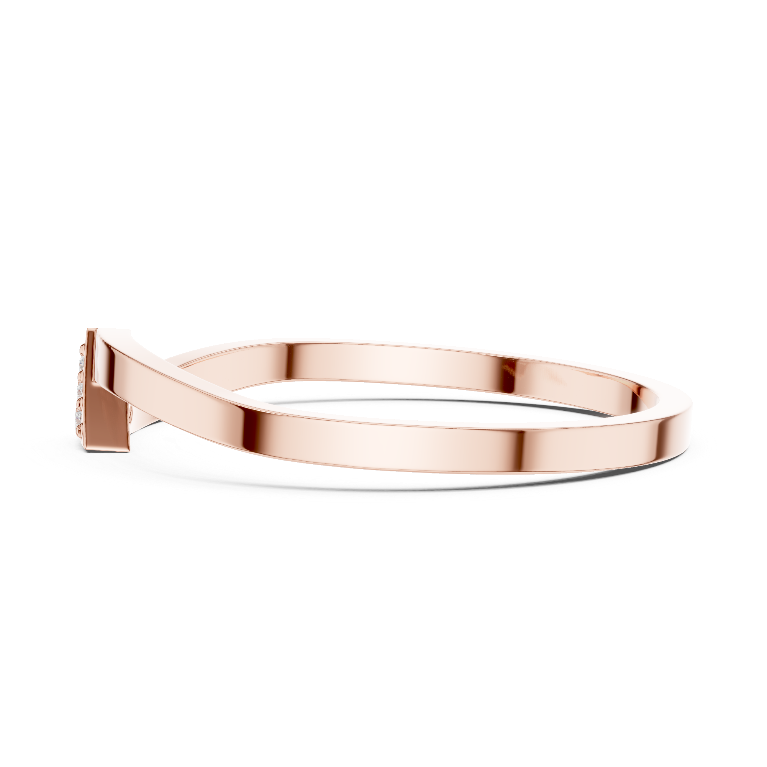 Minimalist Triangle Diamond Ring