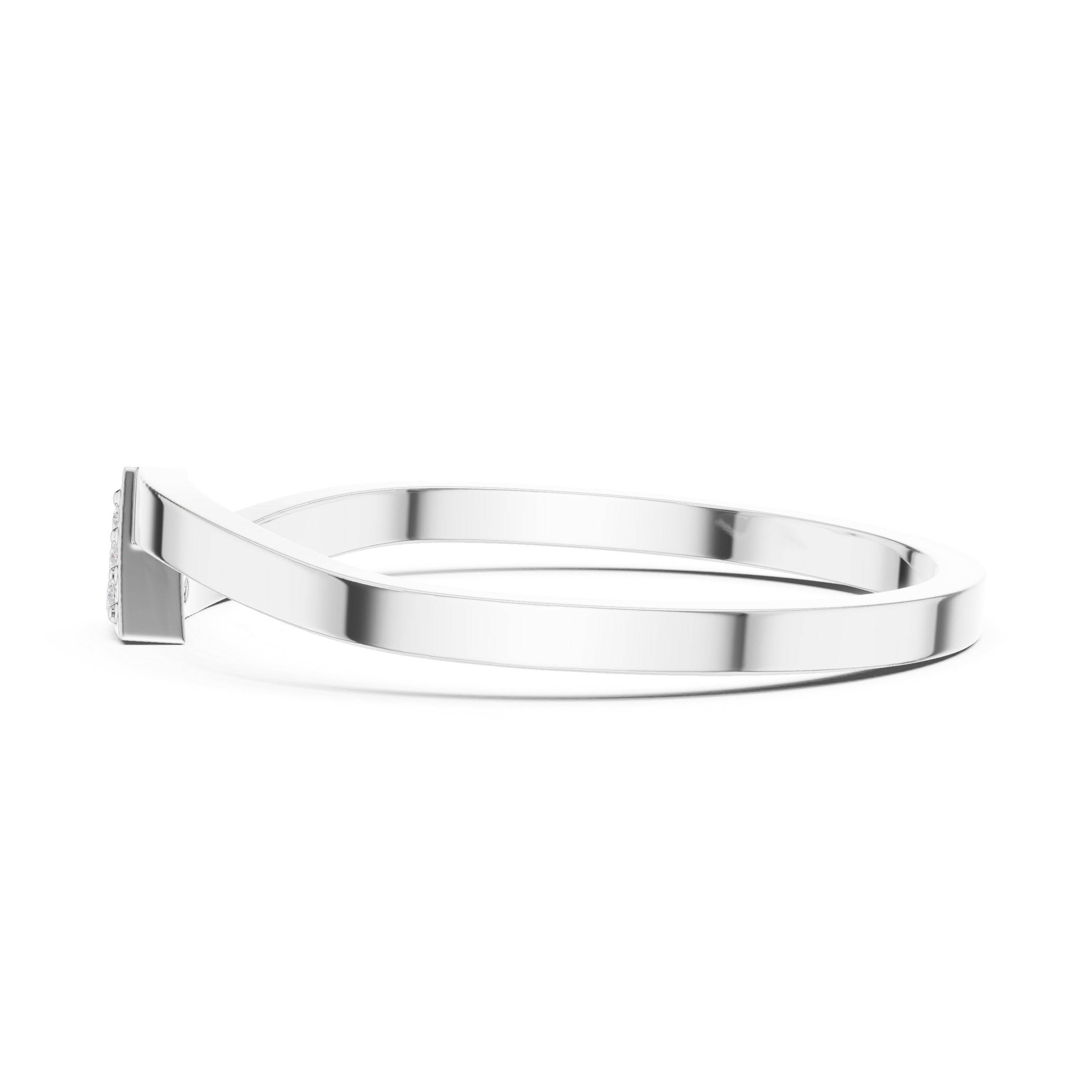 Minimalist Triangle Diamond Ring