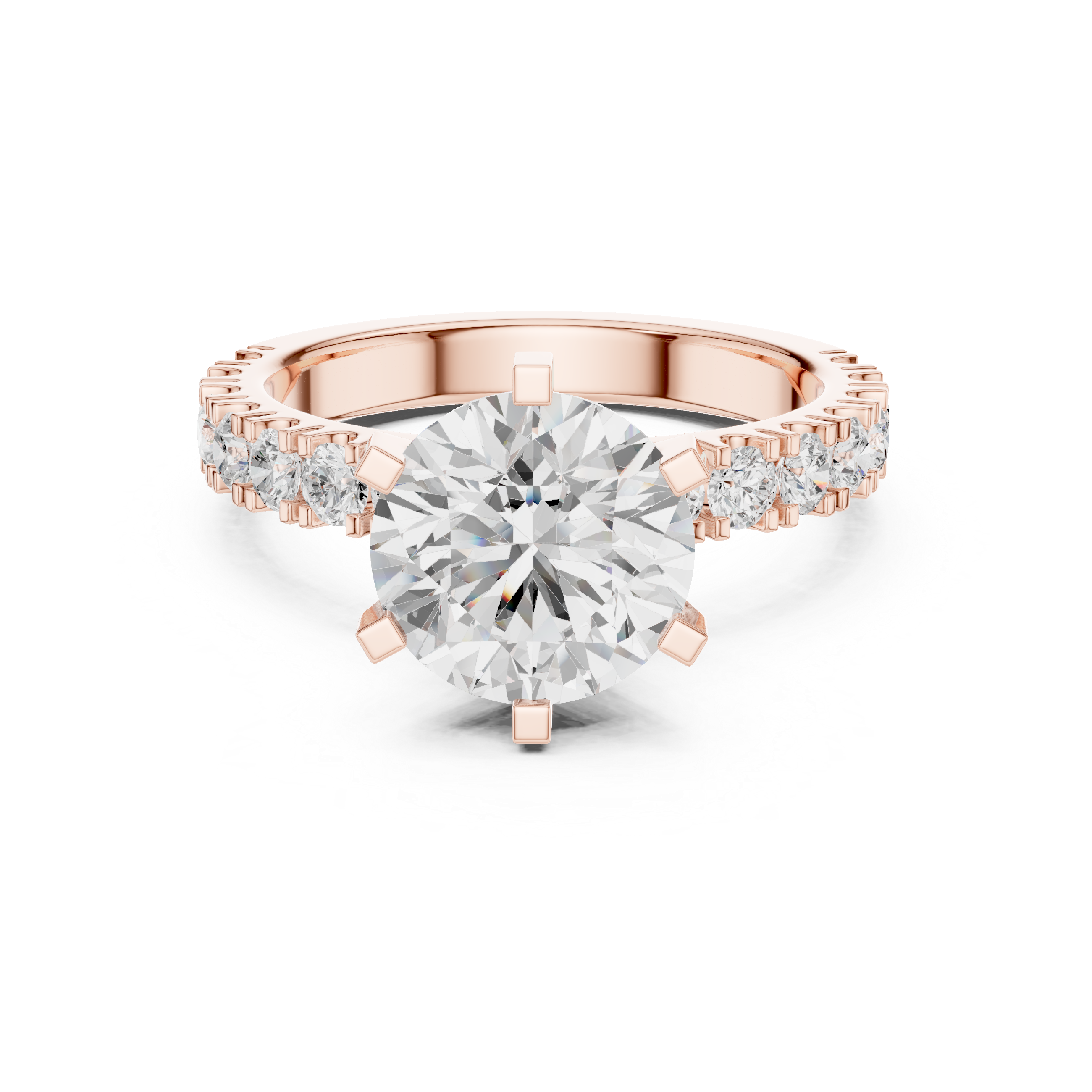 Round Solitaire Diamond Engagement Ring