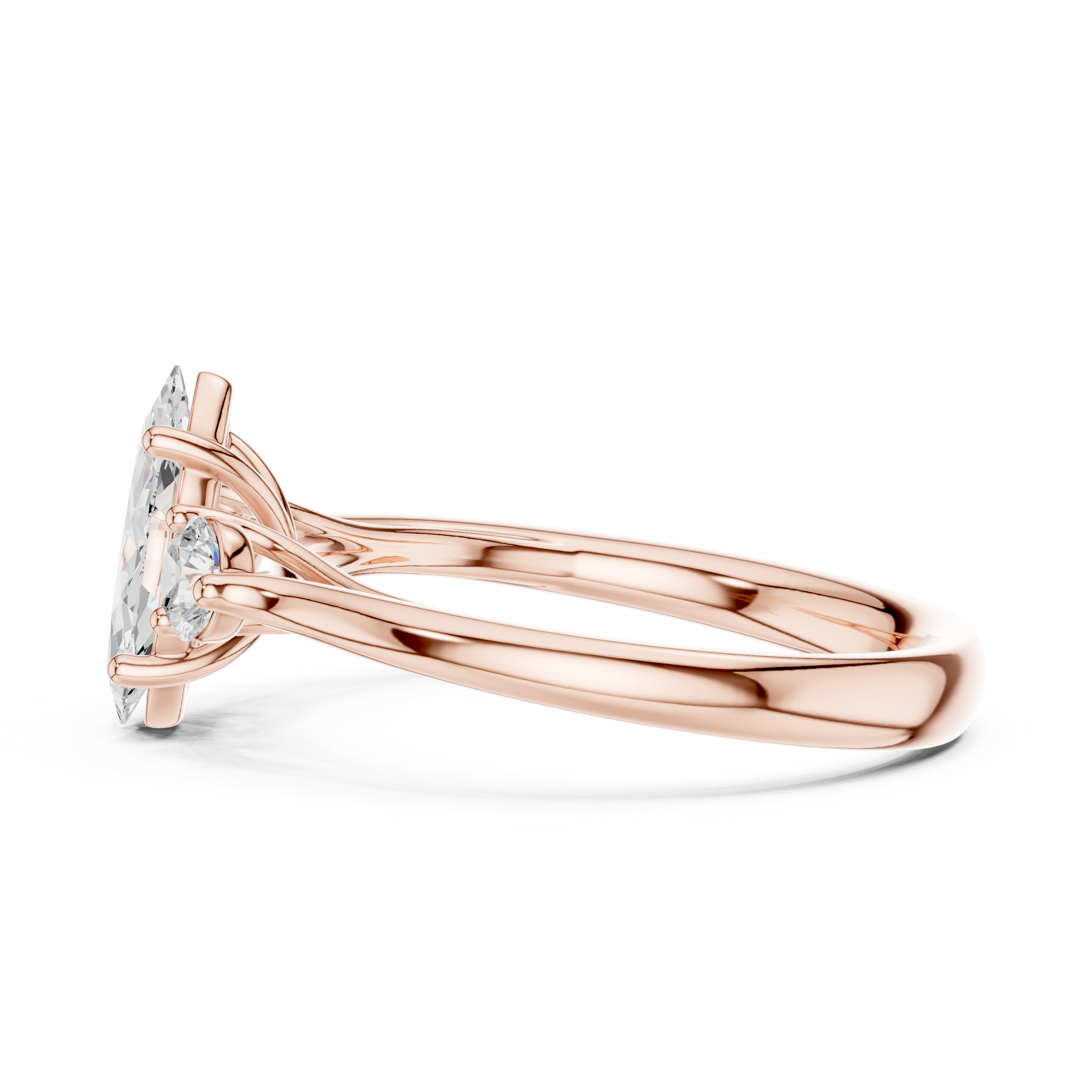 Marquise Three Stone Engagement Ring
