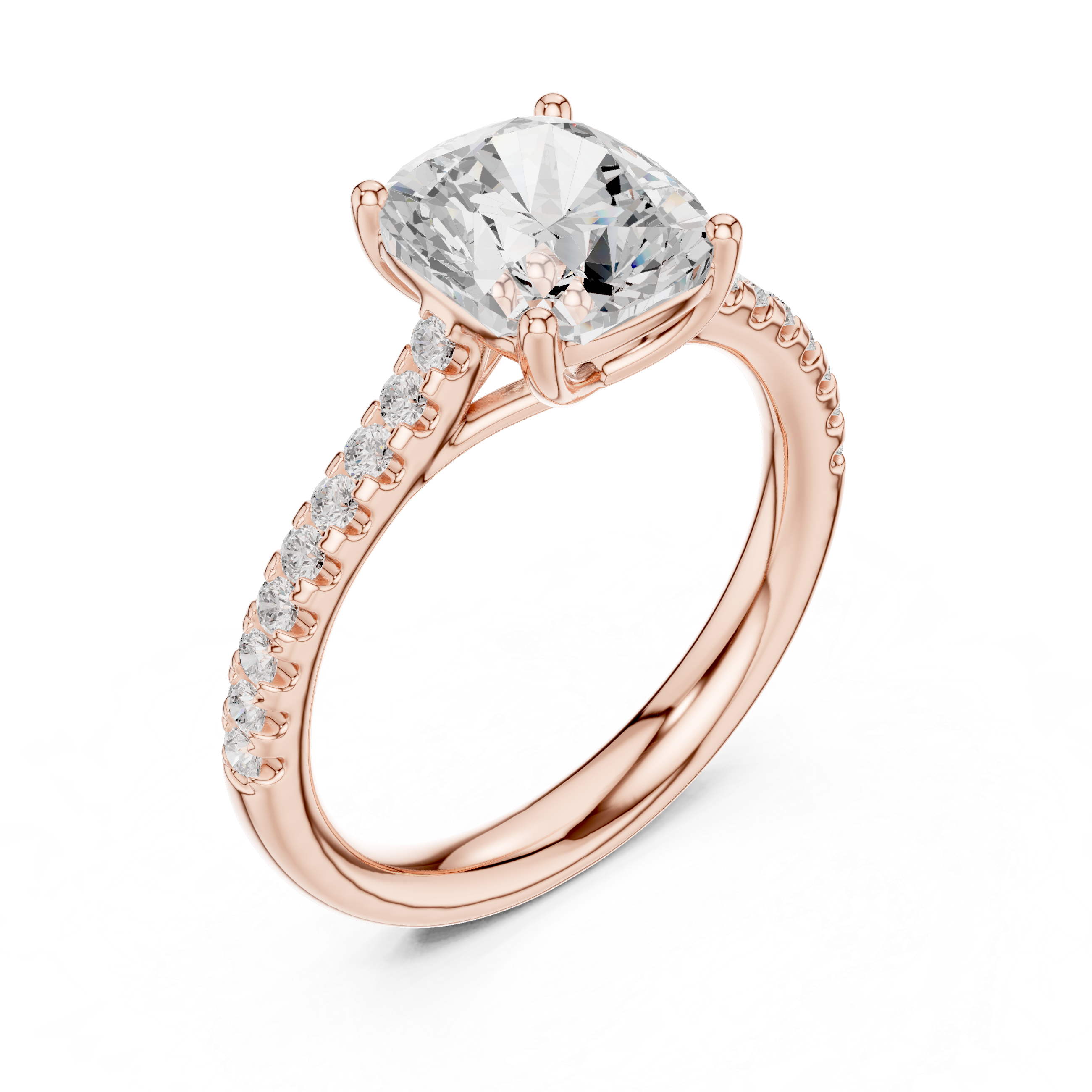 Cushion Cut Solitaire Engagement Ring