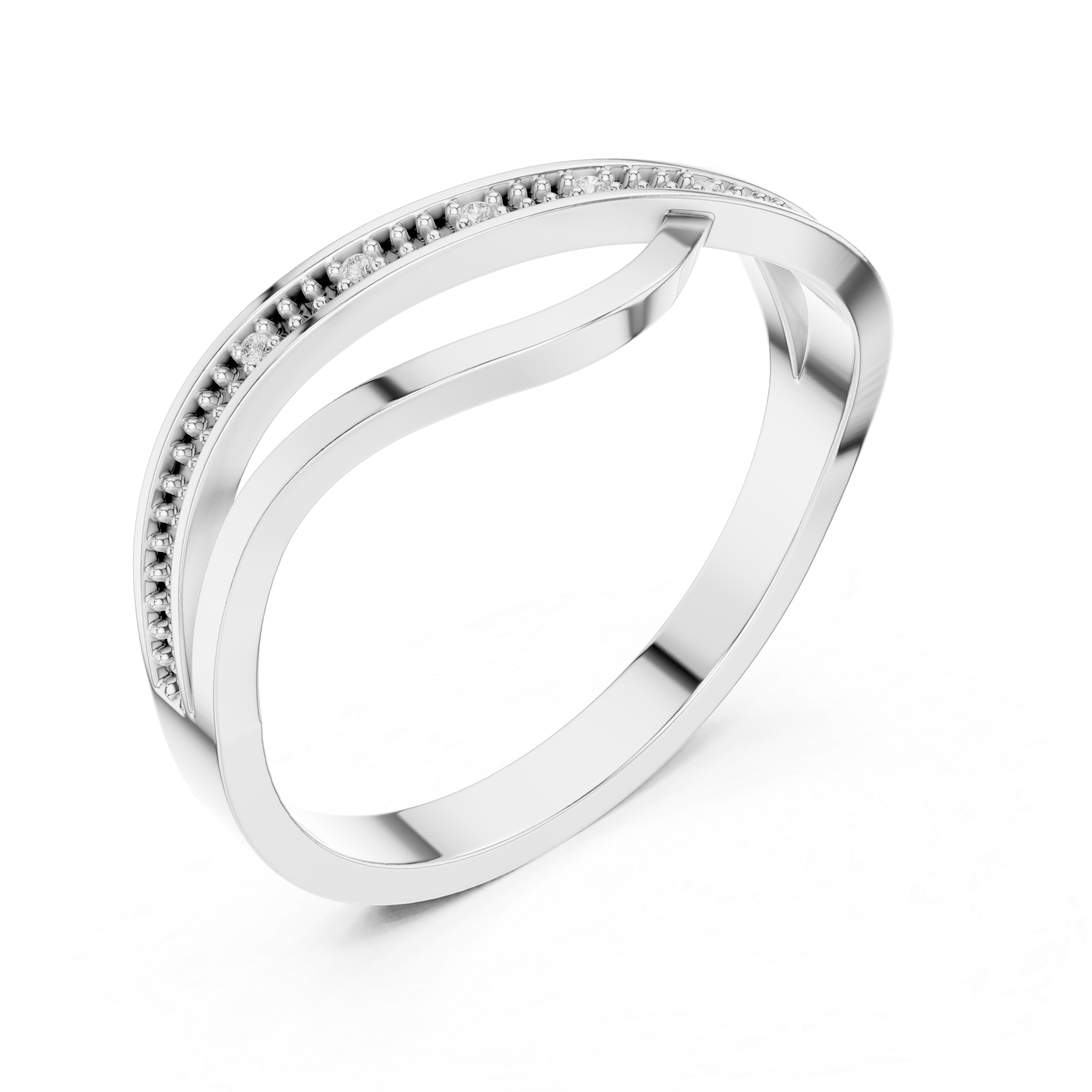 Infinity Diamond Crossover Ring