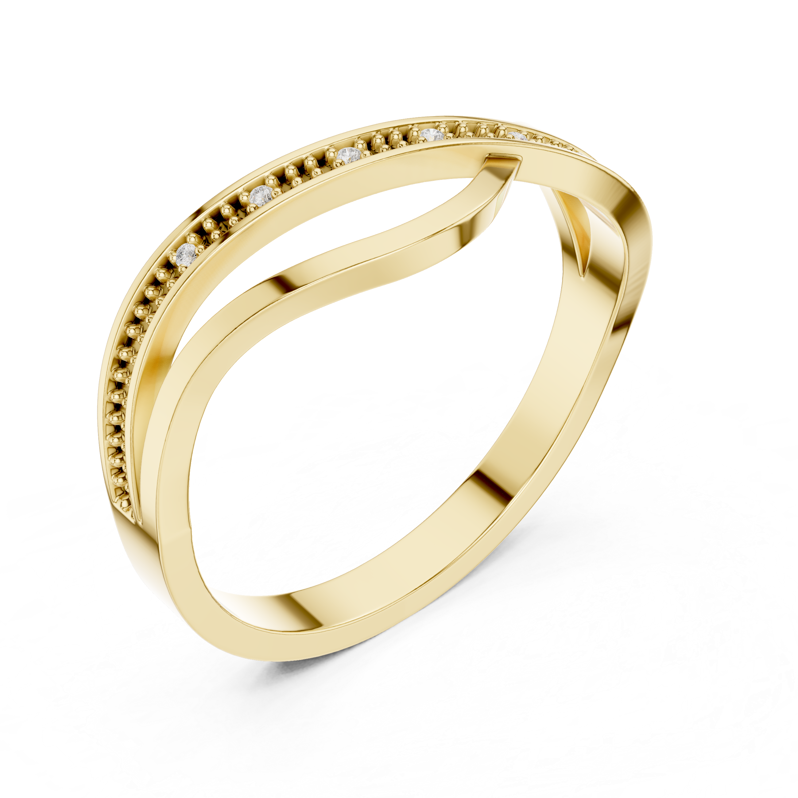 Infinity Diamond Crossover Ring
