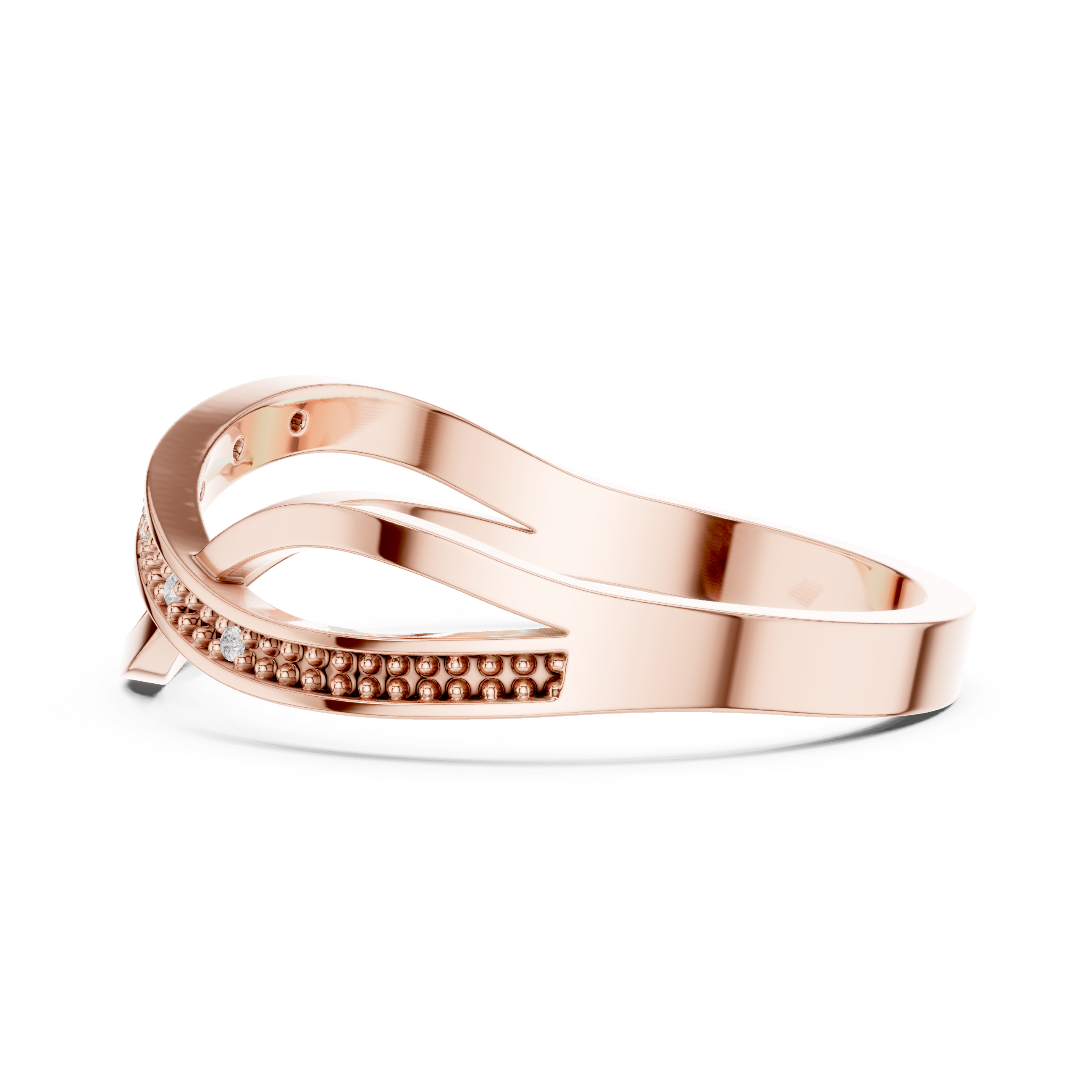 Infinity Diamond Crossover Ring