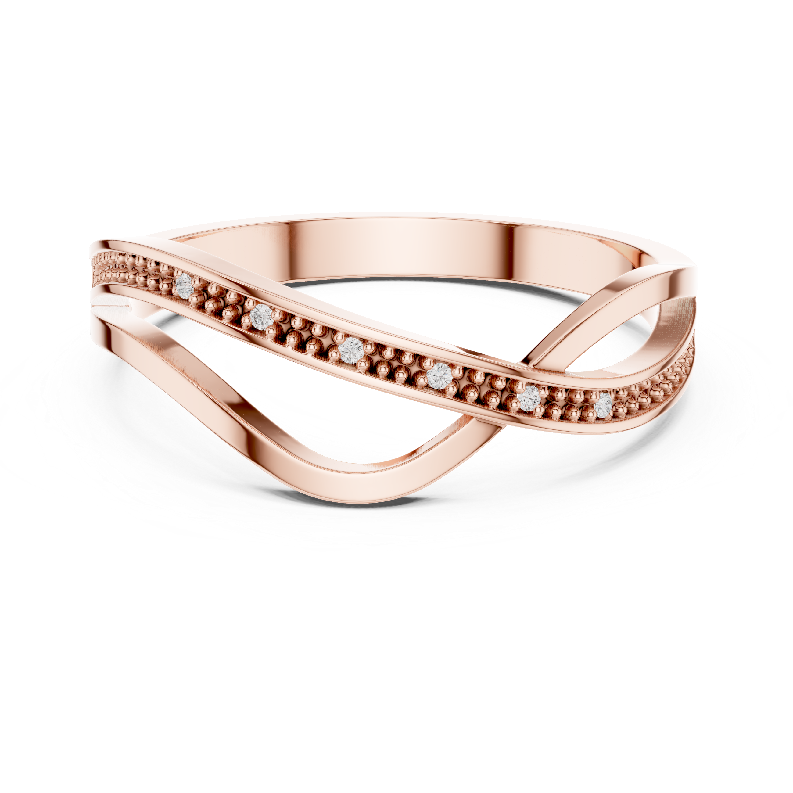 Infinity Diamond Crossover Ring
