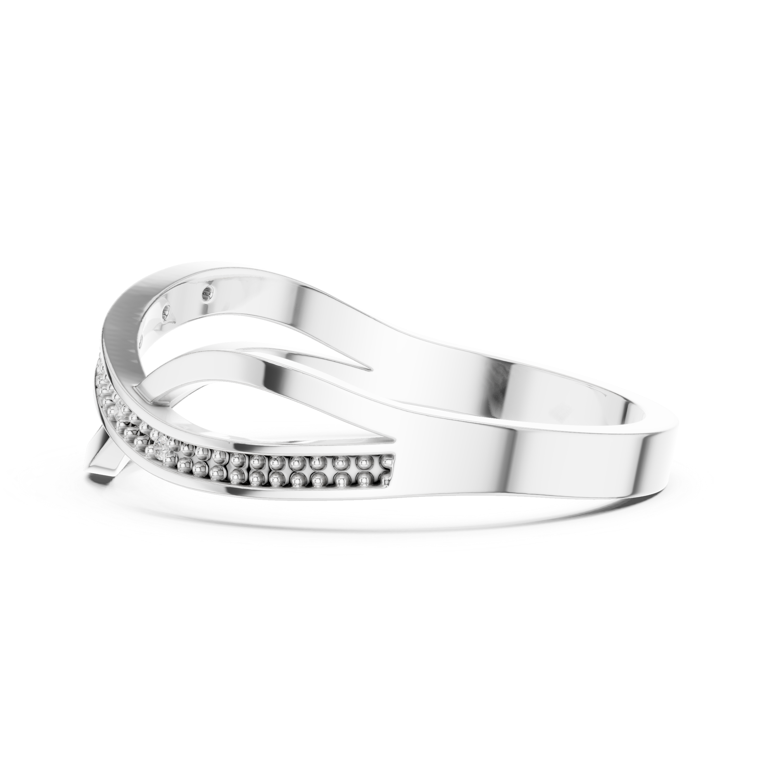 Infinity Diamond Crossover Ring