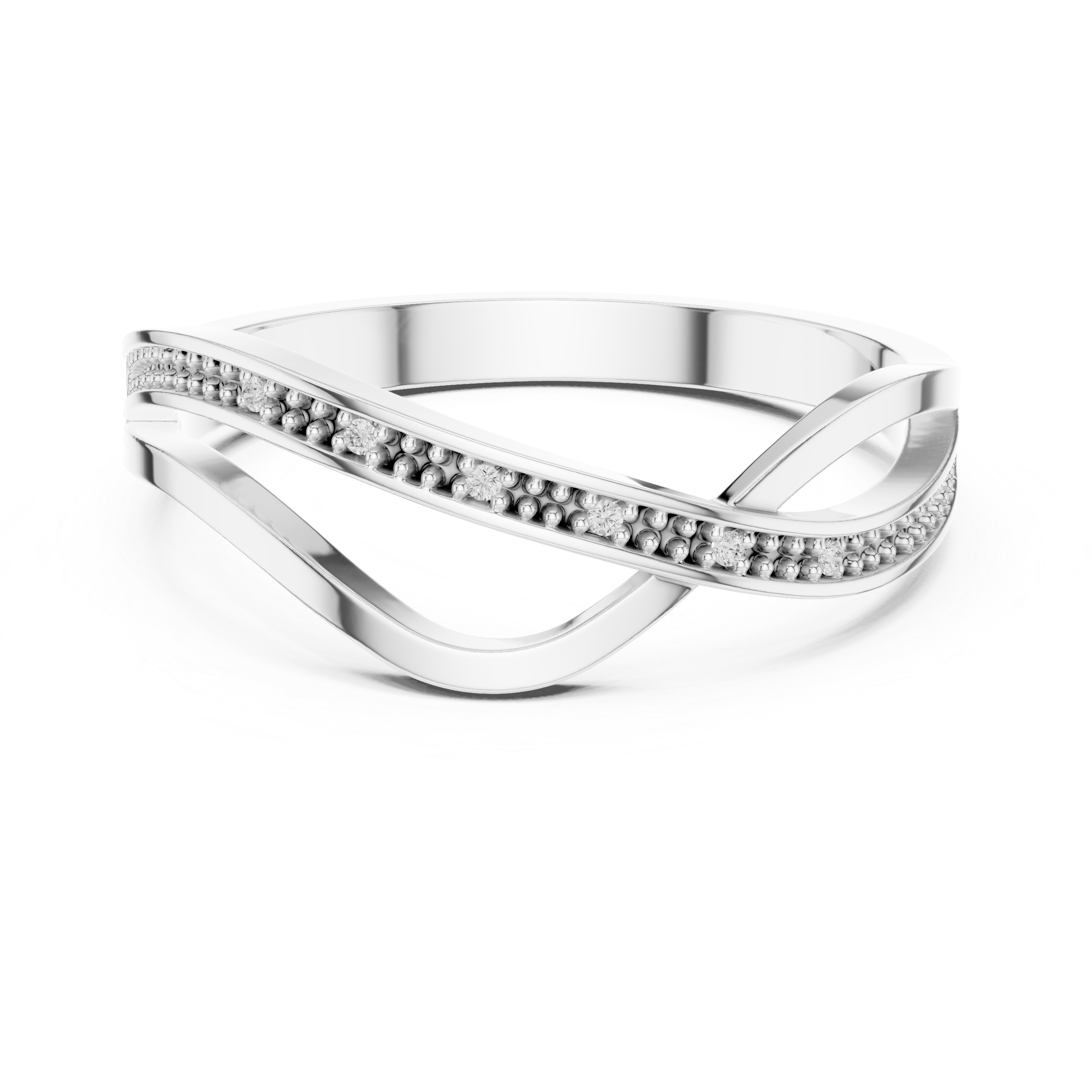 Infinity Diamond Crossover Ring