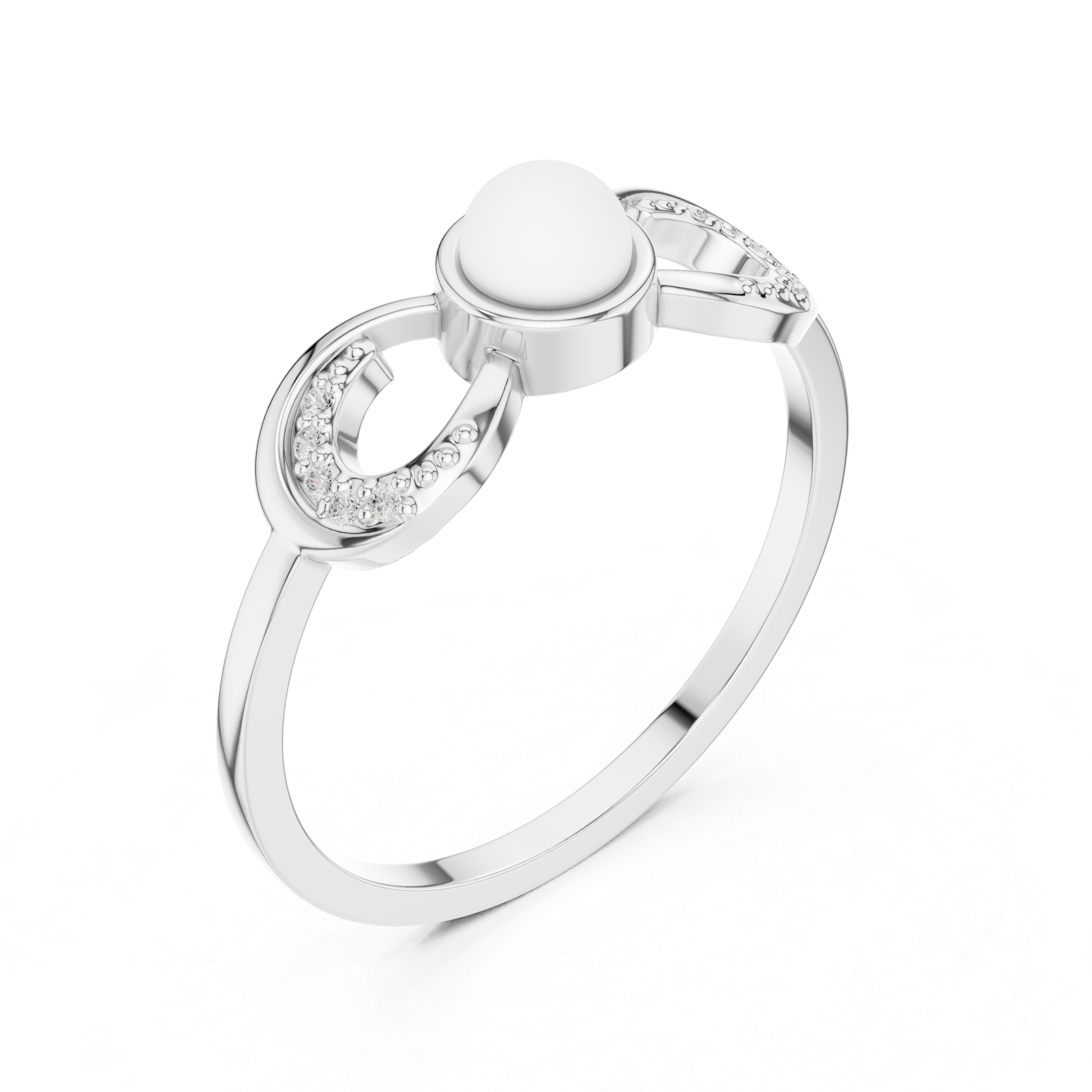 Infinity Pearl Promise Ring