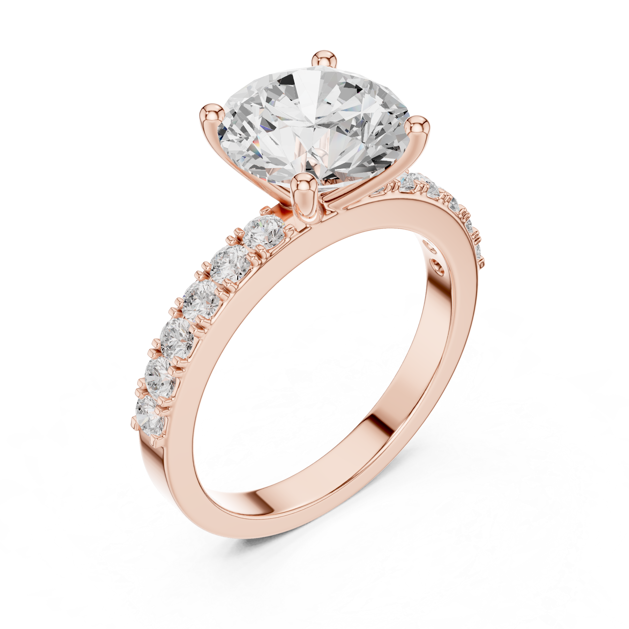 Classic Round Solitaire Diamond Engagement Ring