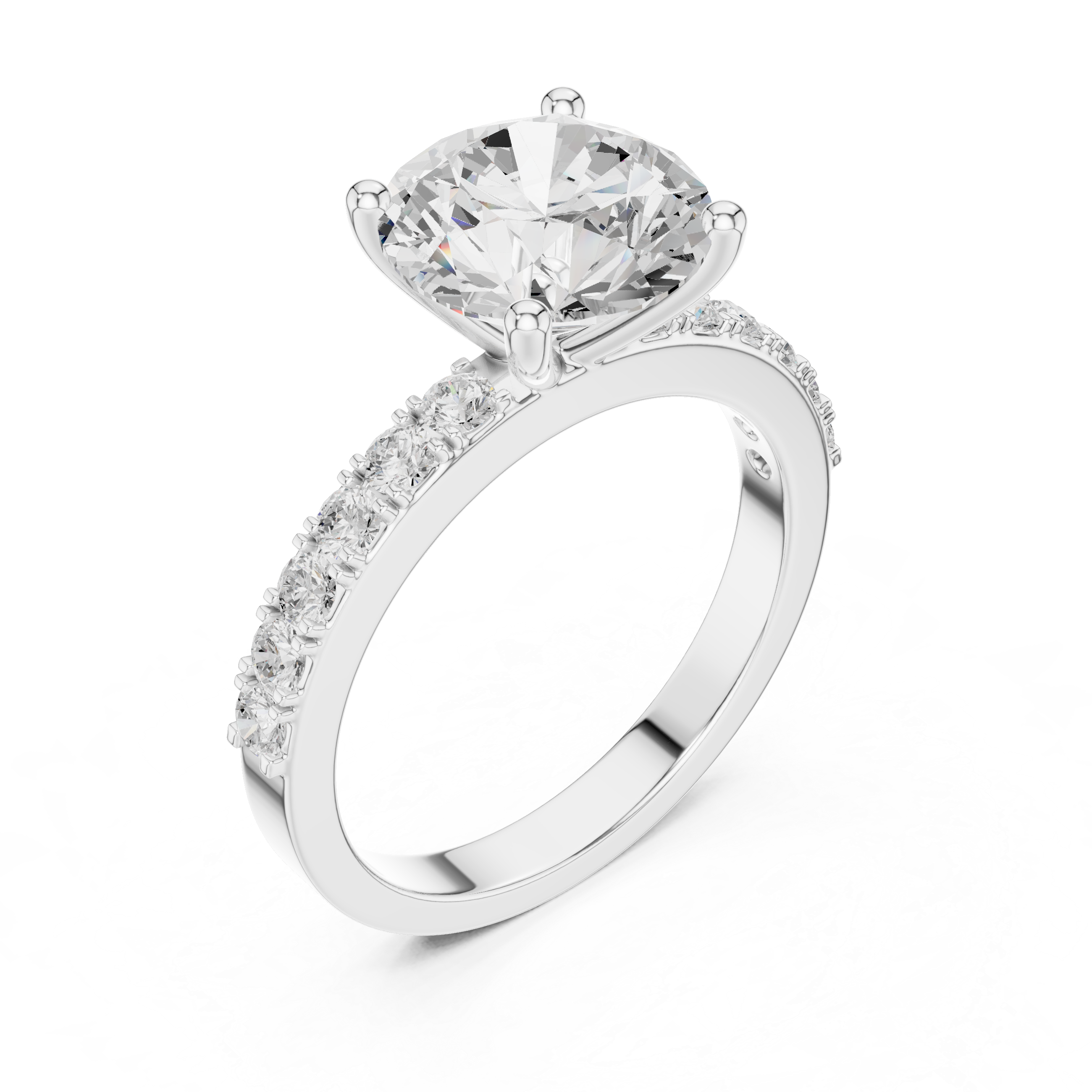 Classic Round Solitaire Diamond Engagement Ring
