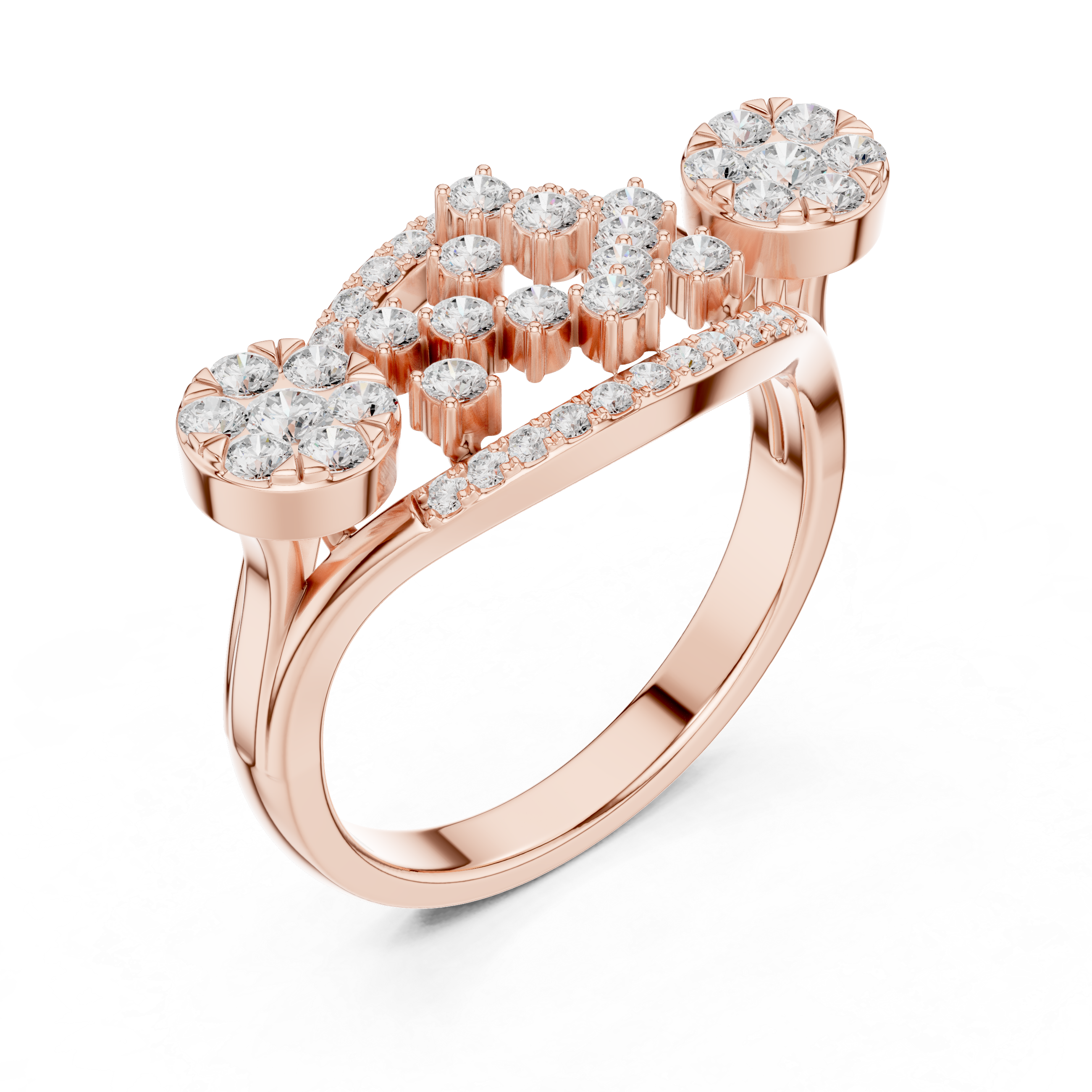 Vintage Diamond Cluster Cocktail Ring