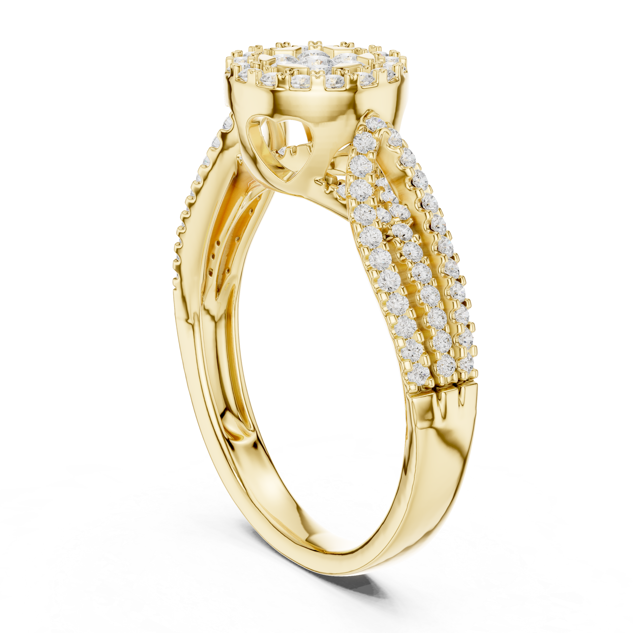 Round Diamond Halo Engagement Ring