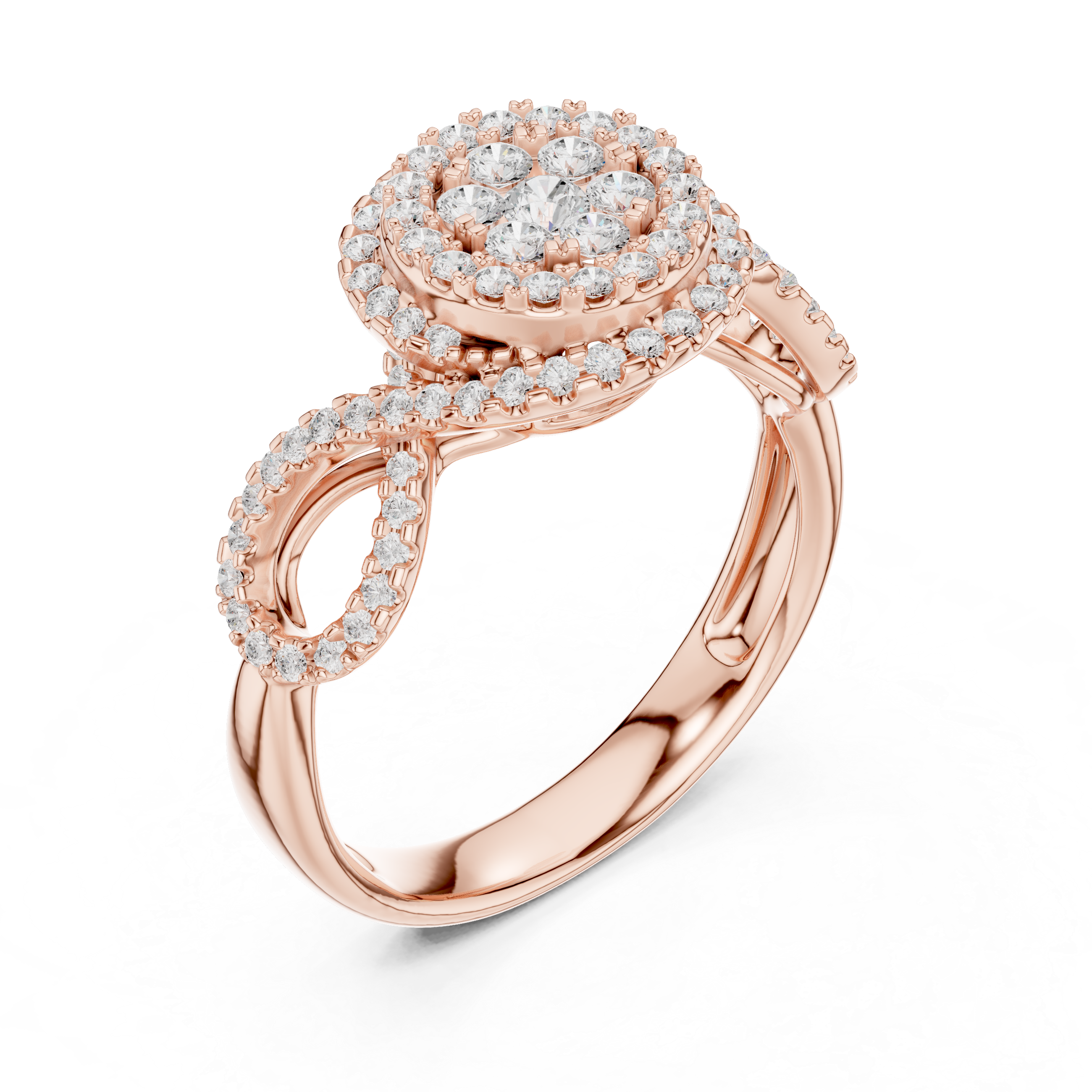 Round Diamond Halo Engagement Ring