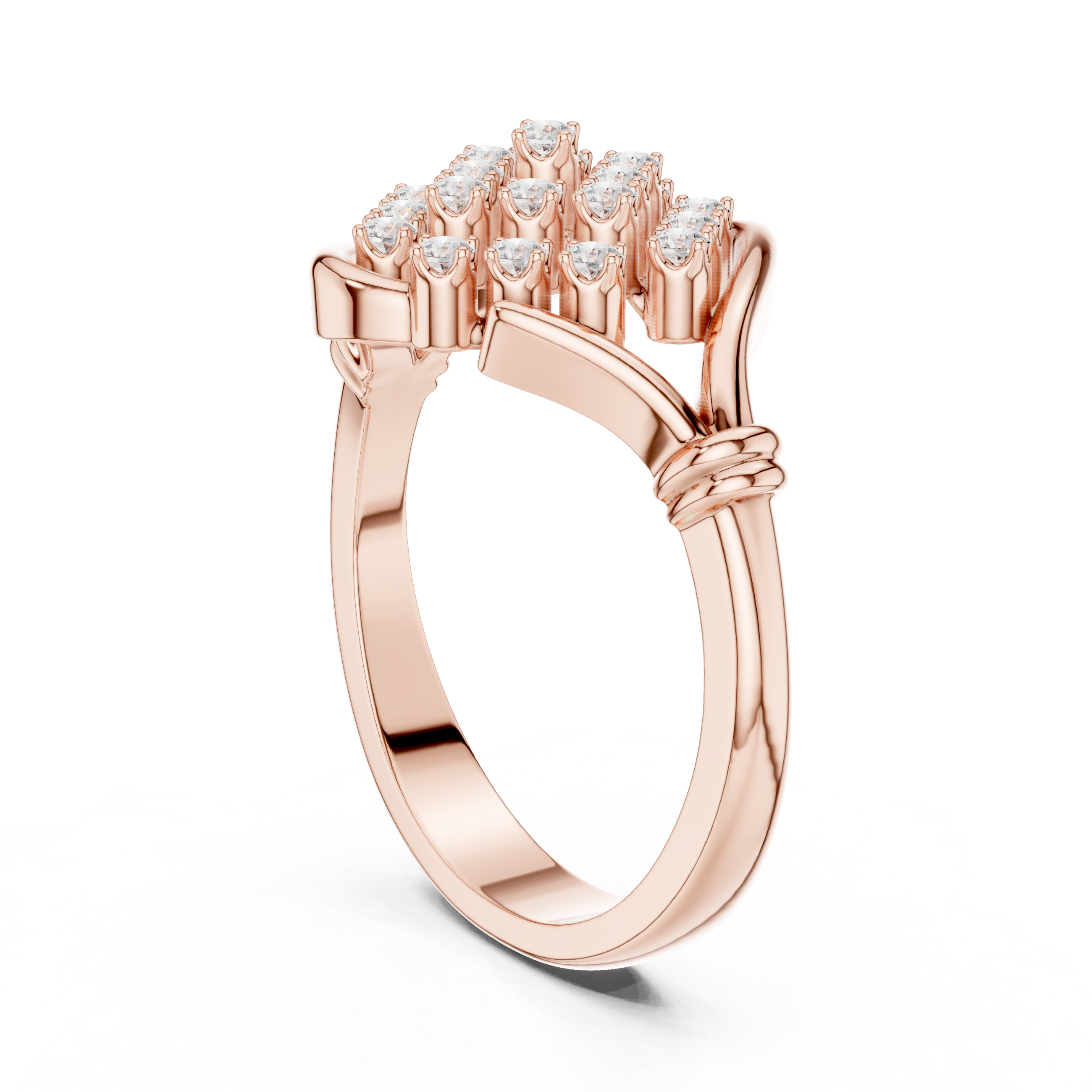 Diamond Cluster Engagement Ring