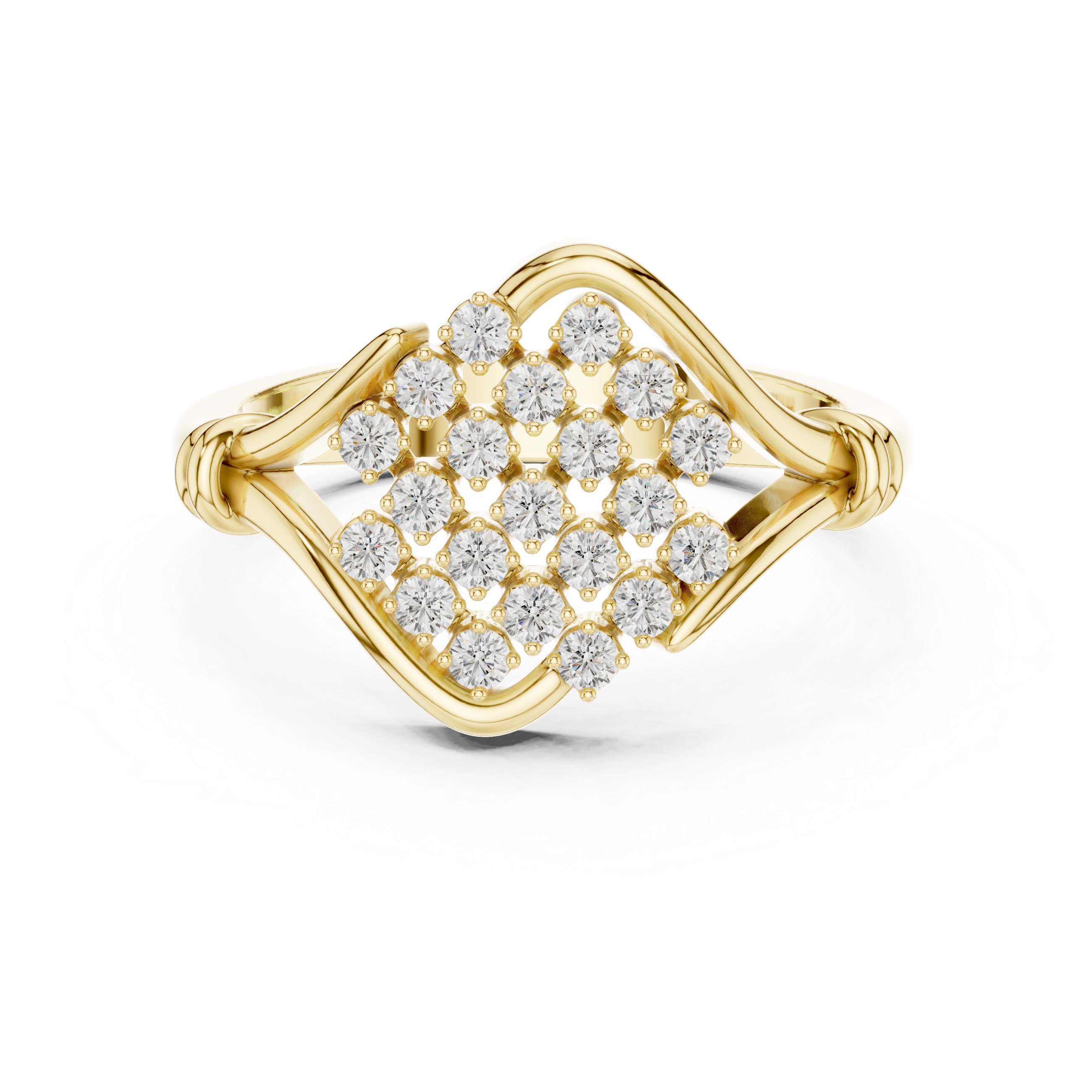 Diamond Cluster Engagement Ring