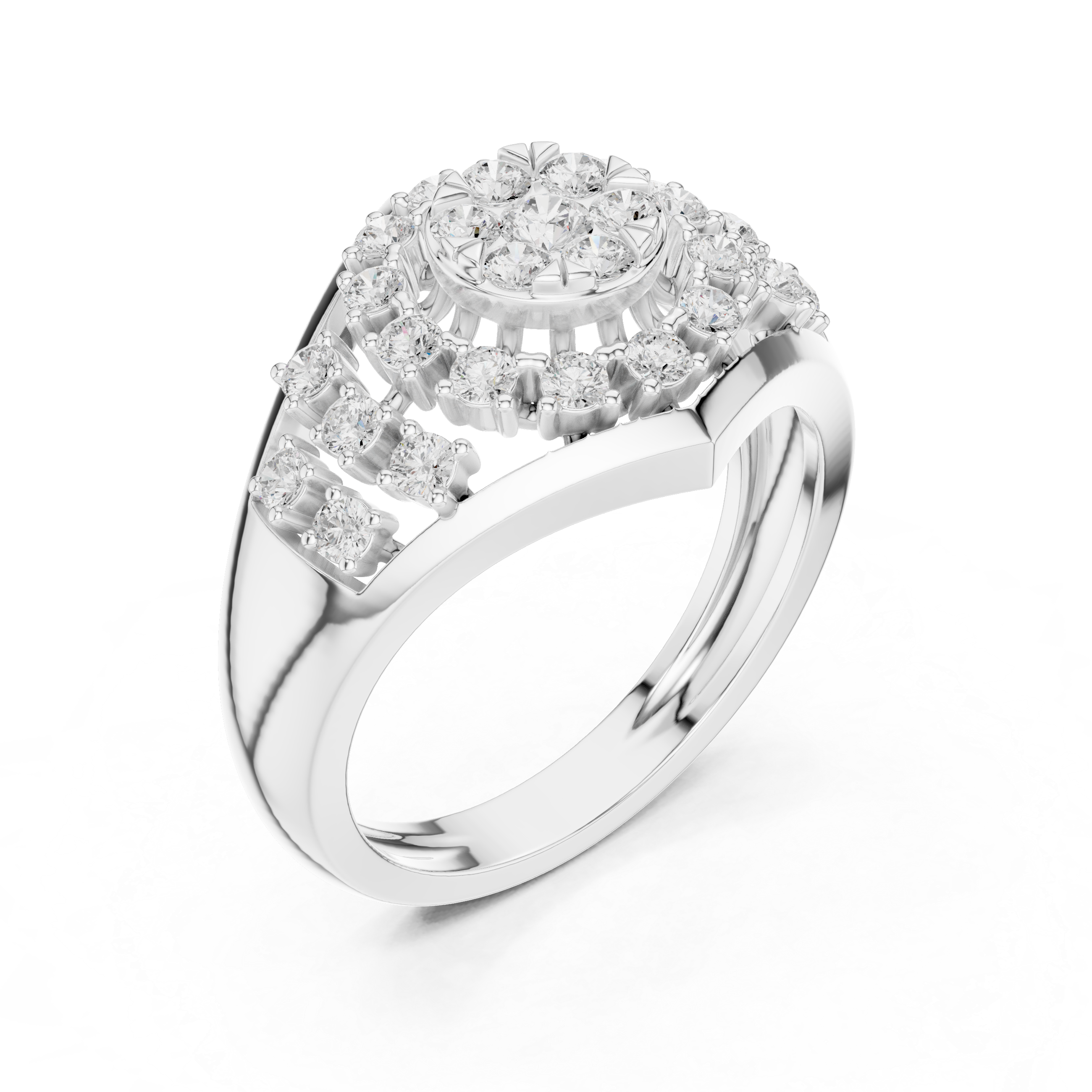 Vintage Diamond Cluster Cocktail Ring